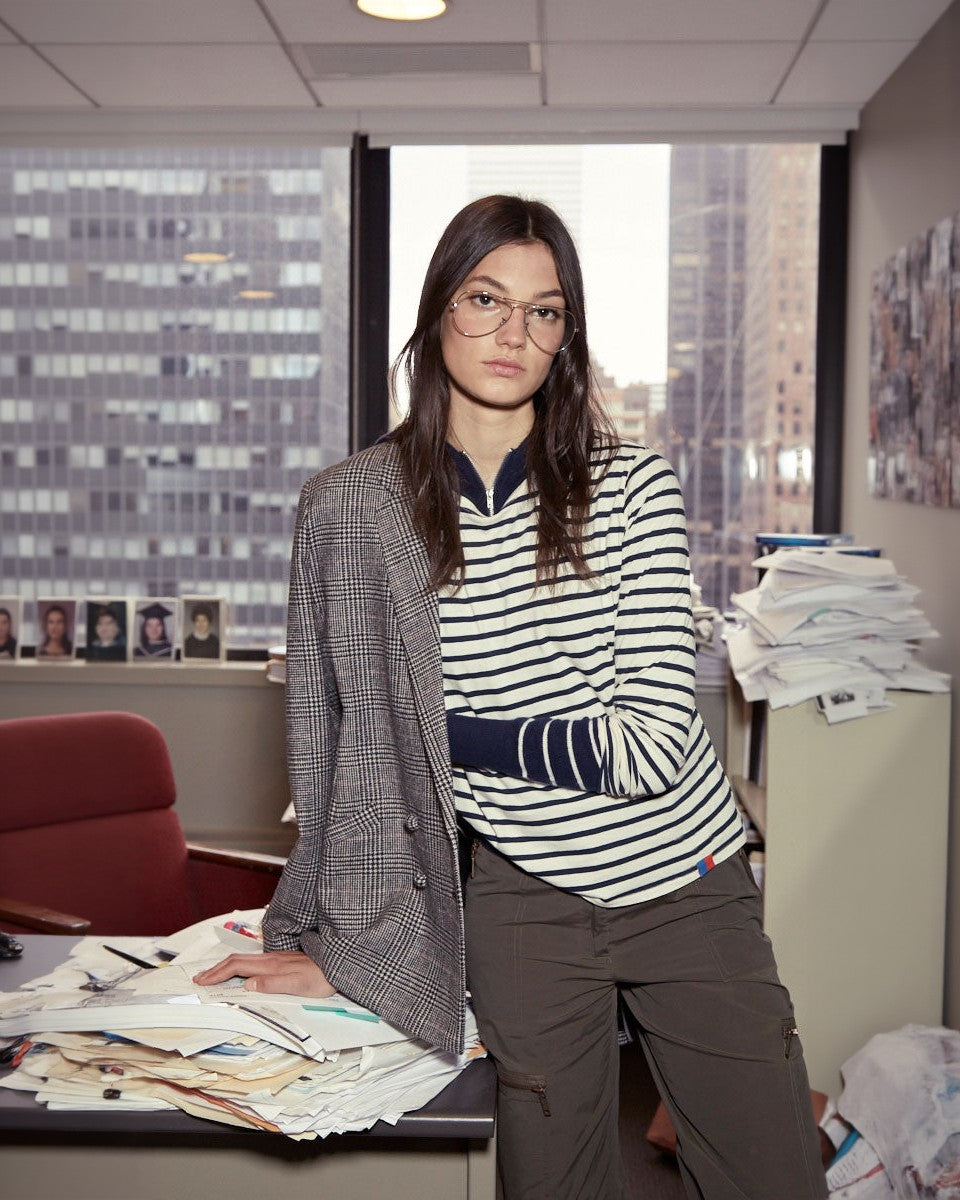 The Modern Long - Cream/Navy