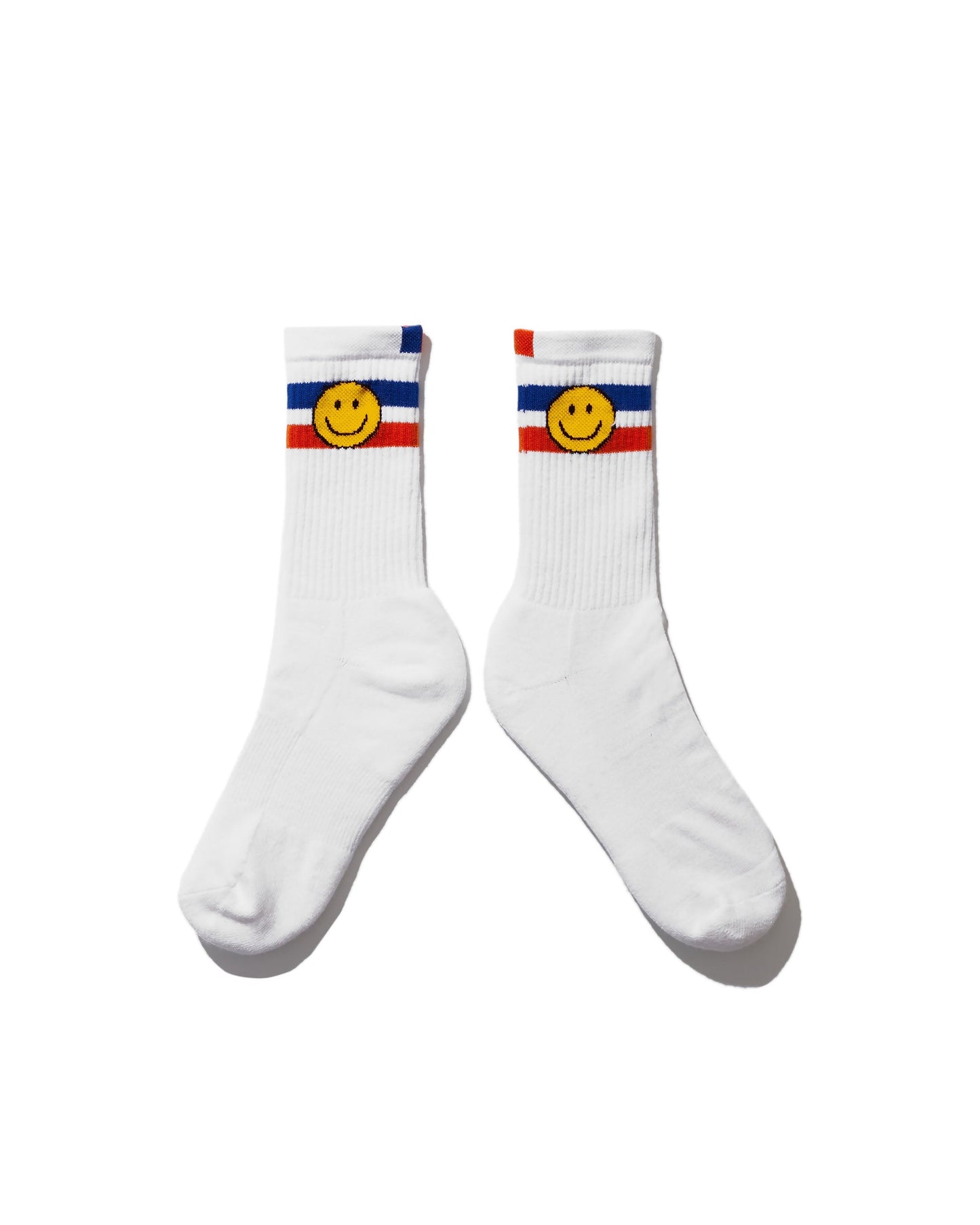 The Women's Ribbed Smile Sock - White