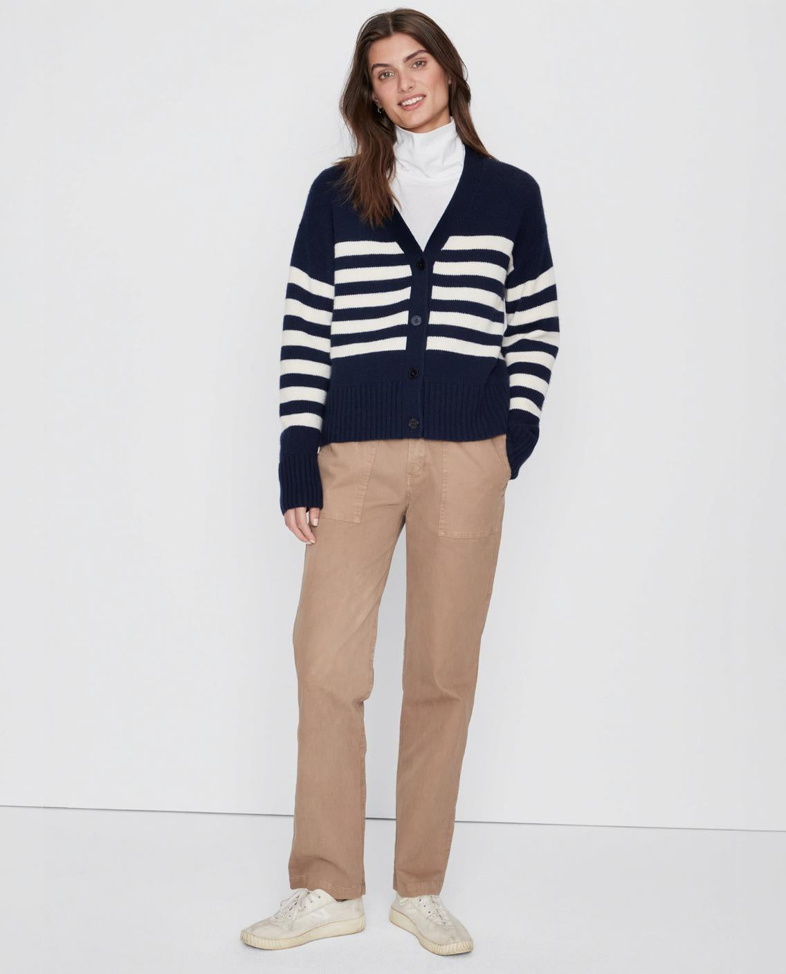 The Raffa - Navy/Cream