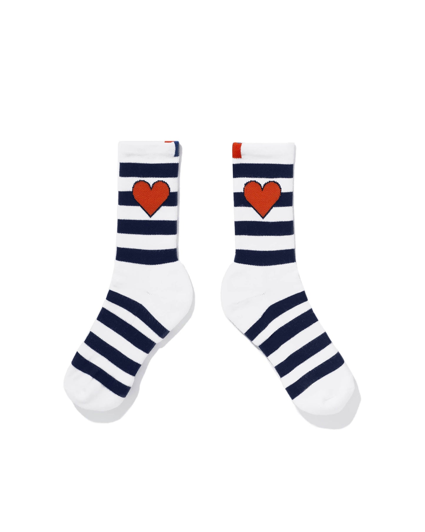 The Women's Heart Rugby Sock - White/Navy
