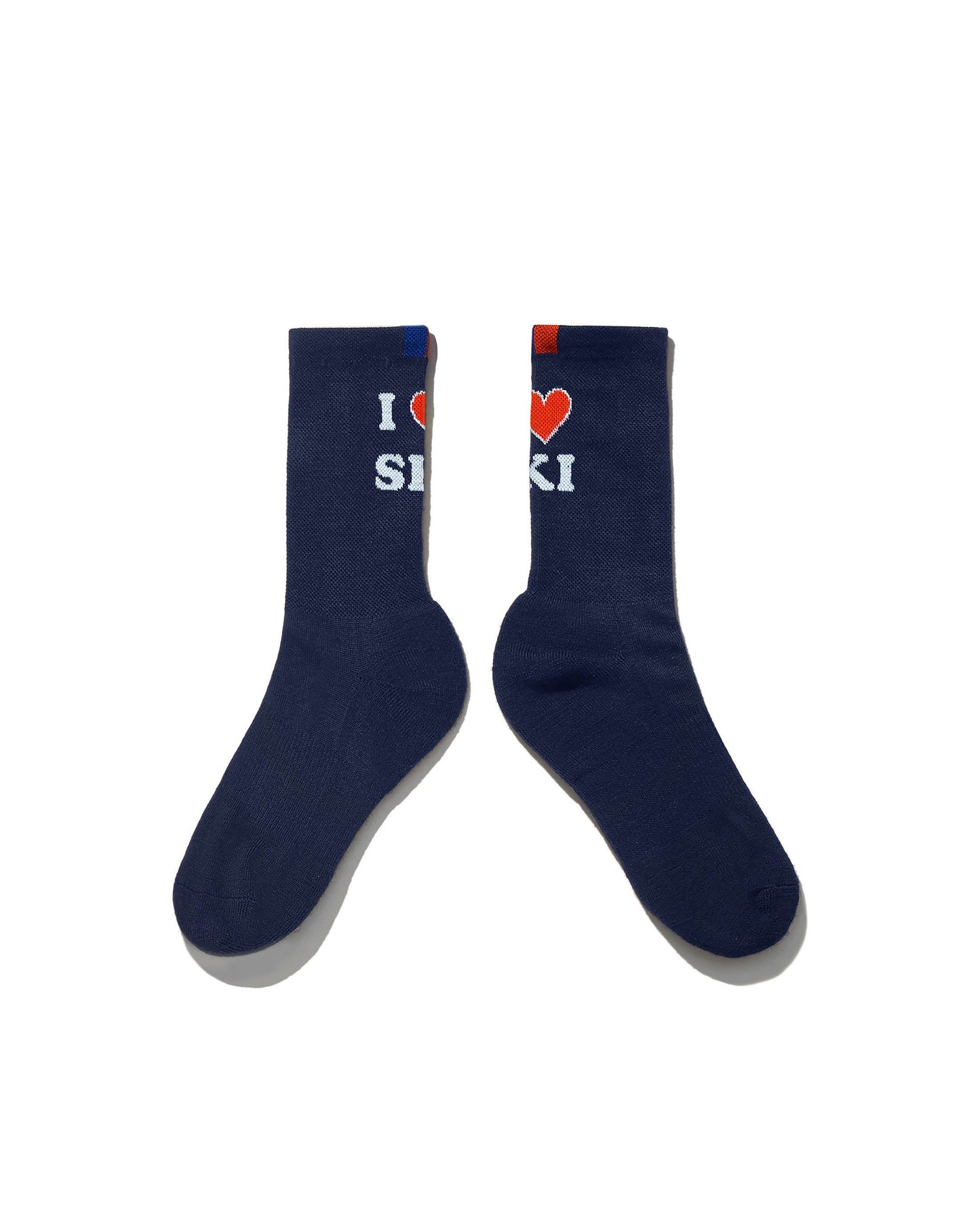 The Women's I Love Ski Sock - Navy