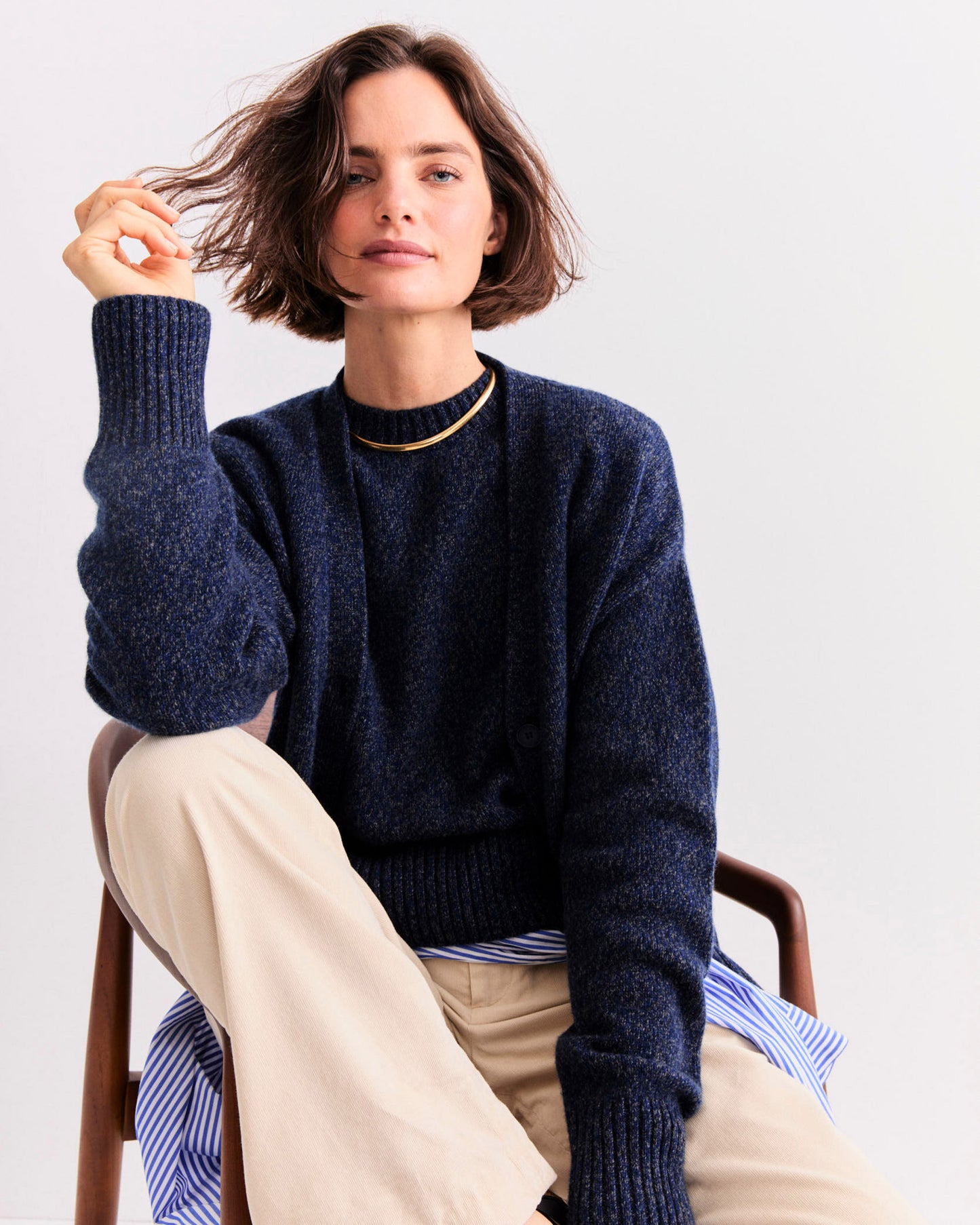 The Cashmere Tatum - Navy Marl