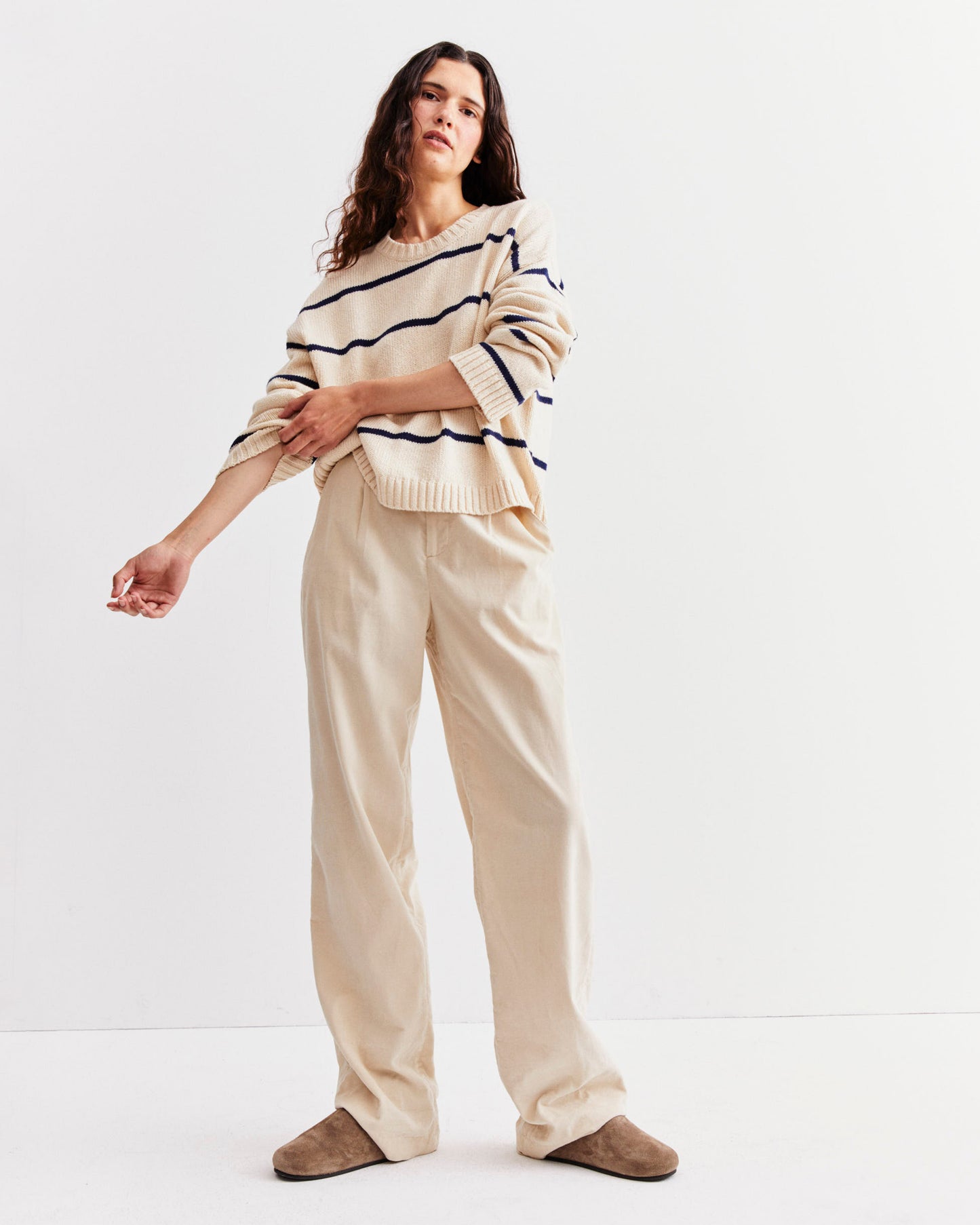 The Lena - Cream/Navy