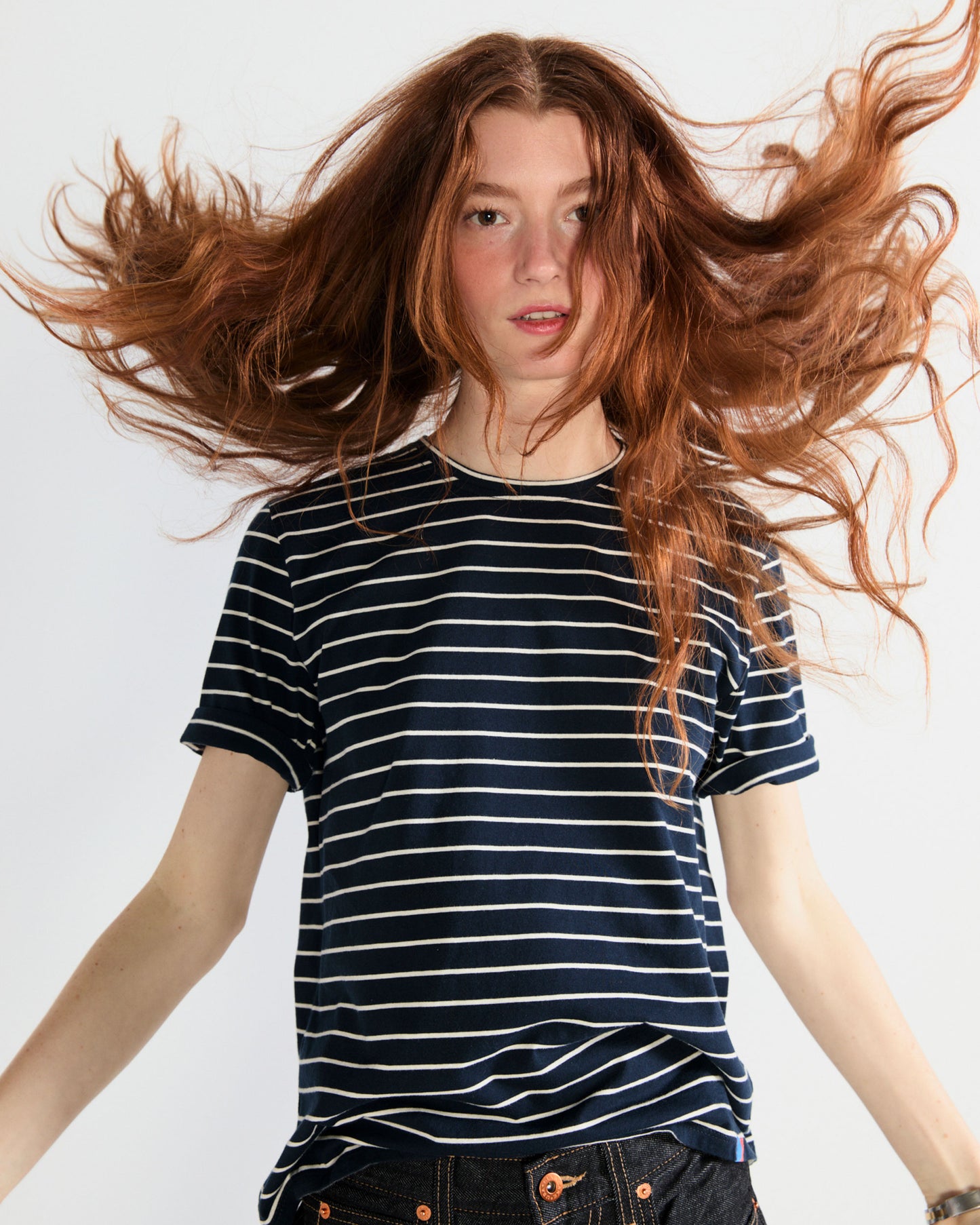 The Modern - Navy/Cream Pinstripe