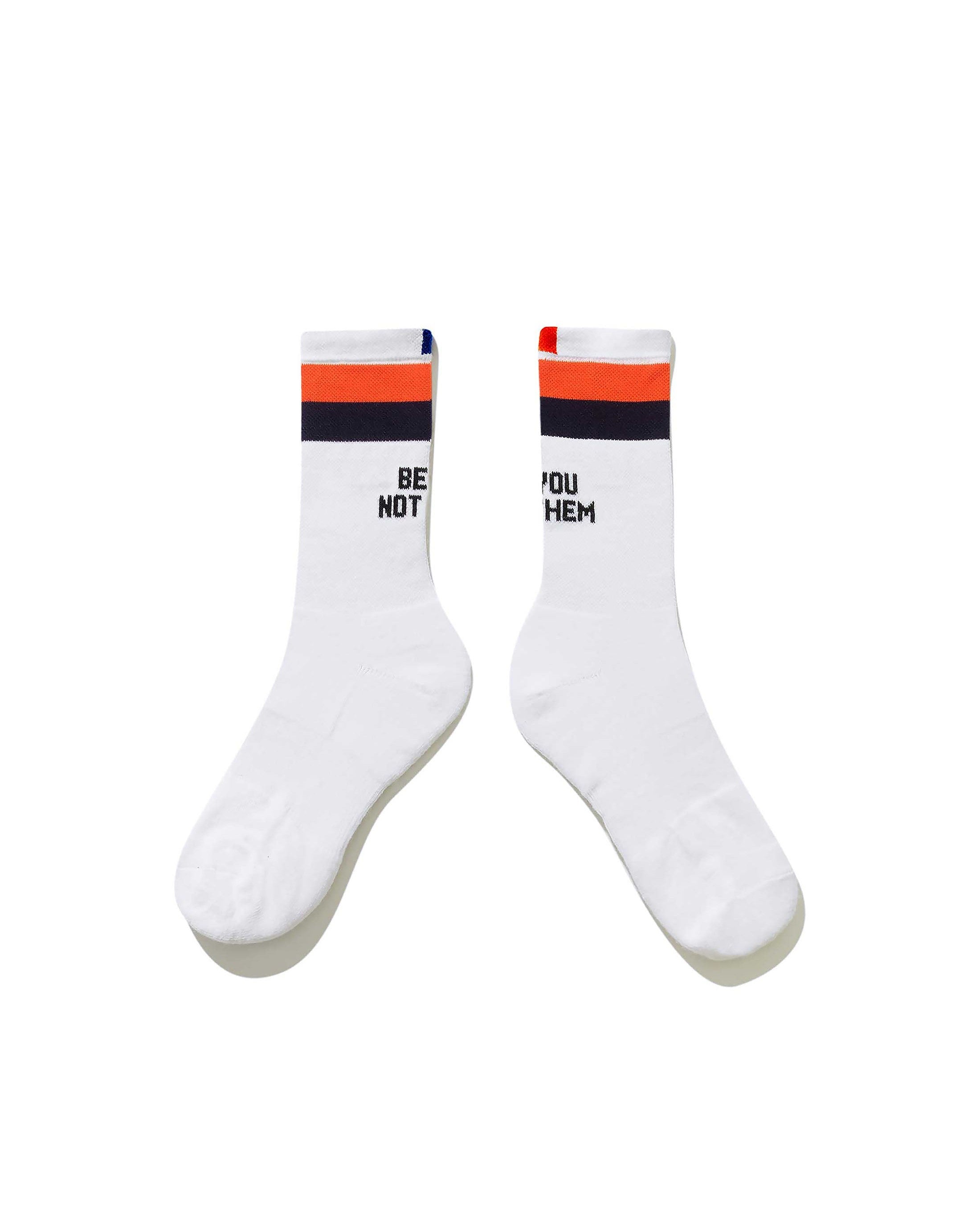 Be You Not Them Sock White Navy