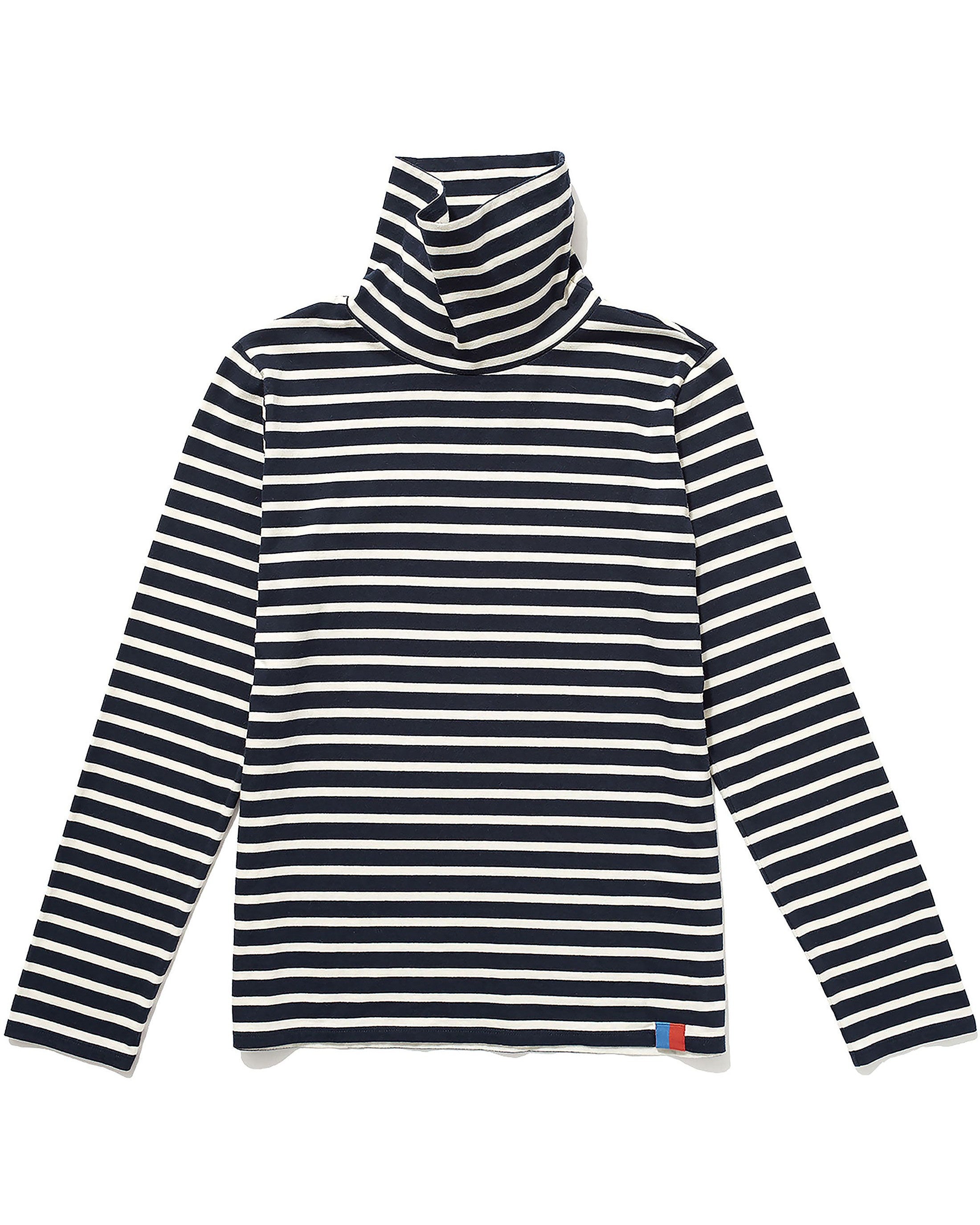 Striped Turtleneck Navy Cream