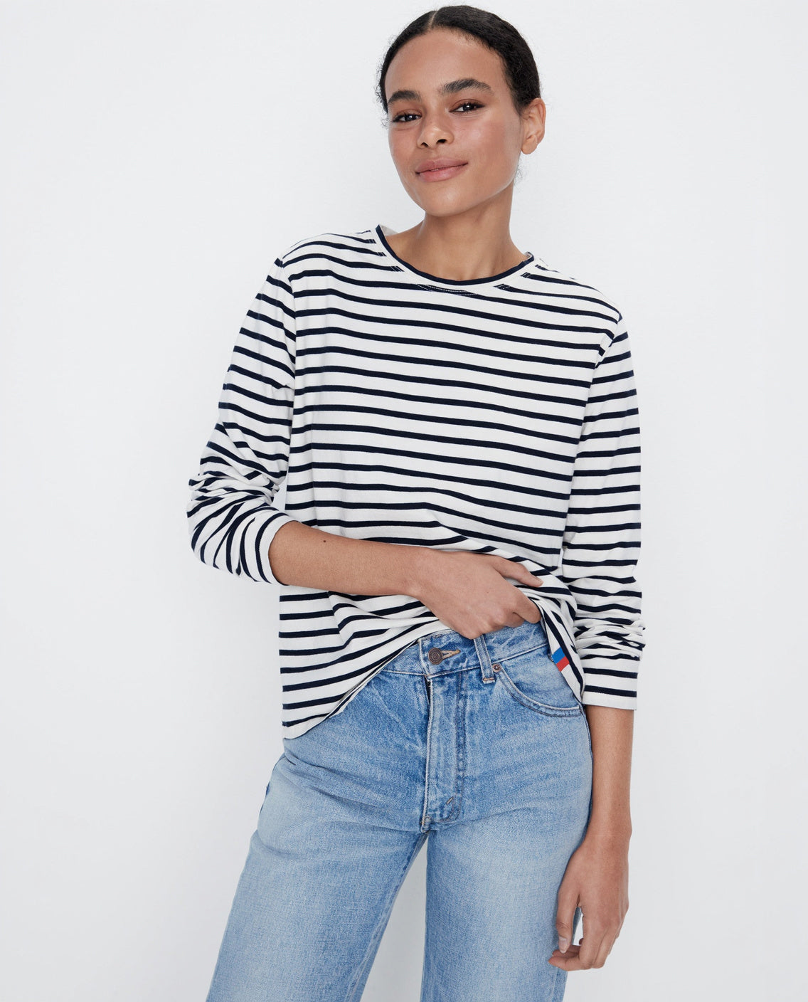 The Modern Long - Cream/Navy