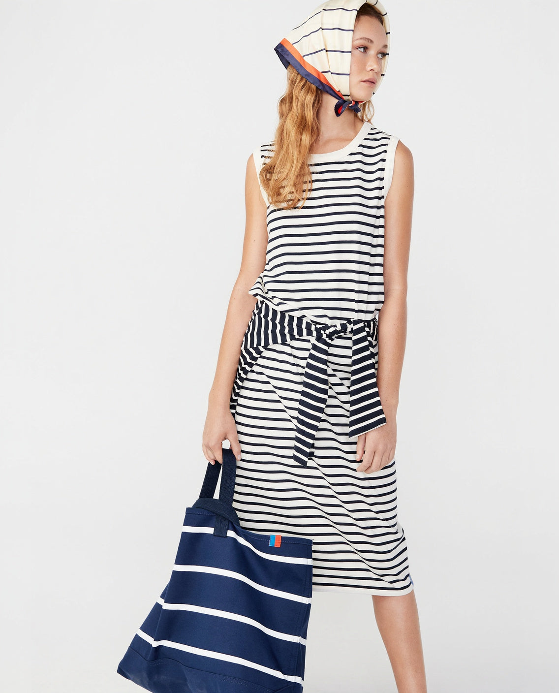 The Tank Dress - Cream/Navy