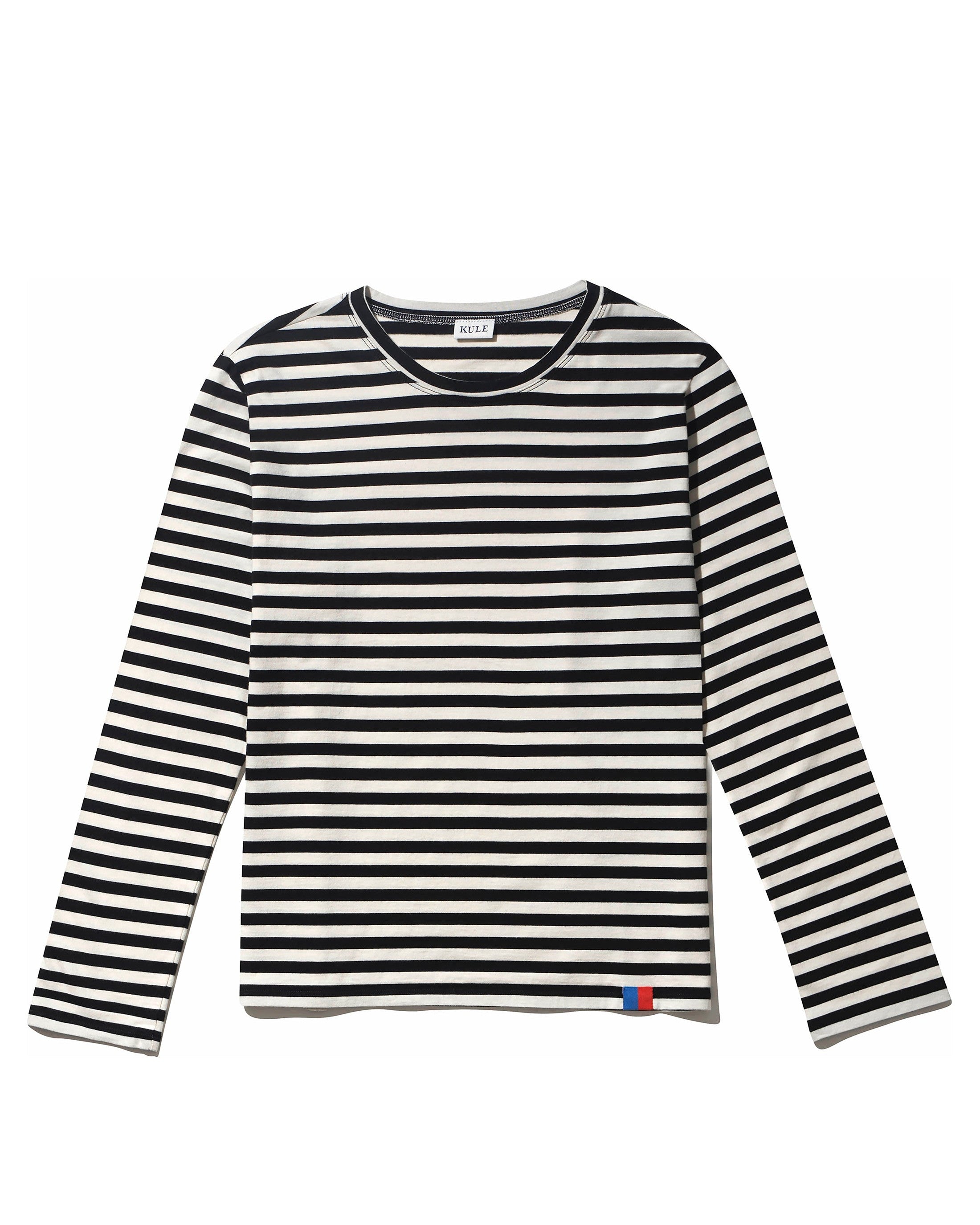 Striped Modern Long Black Cream