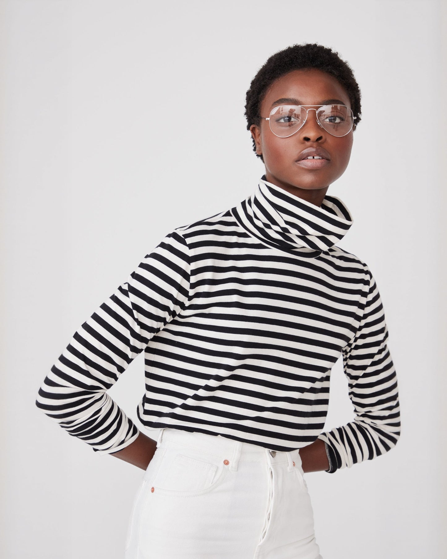 The Turtleneck - Black/Cream