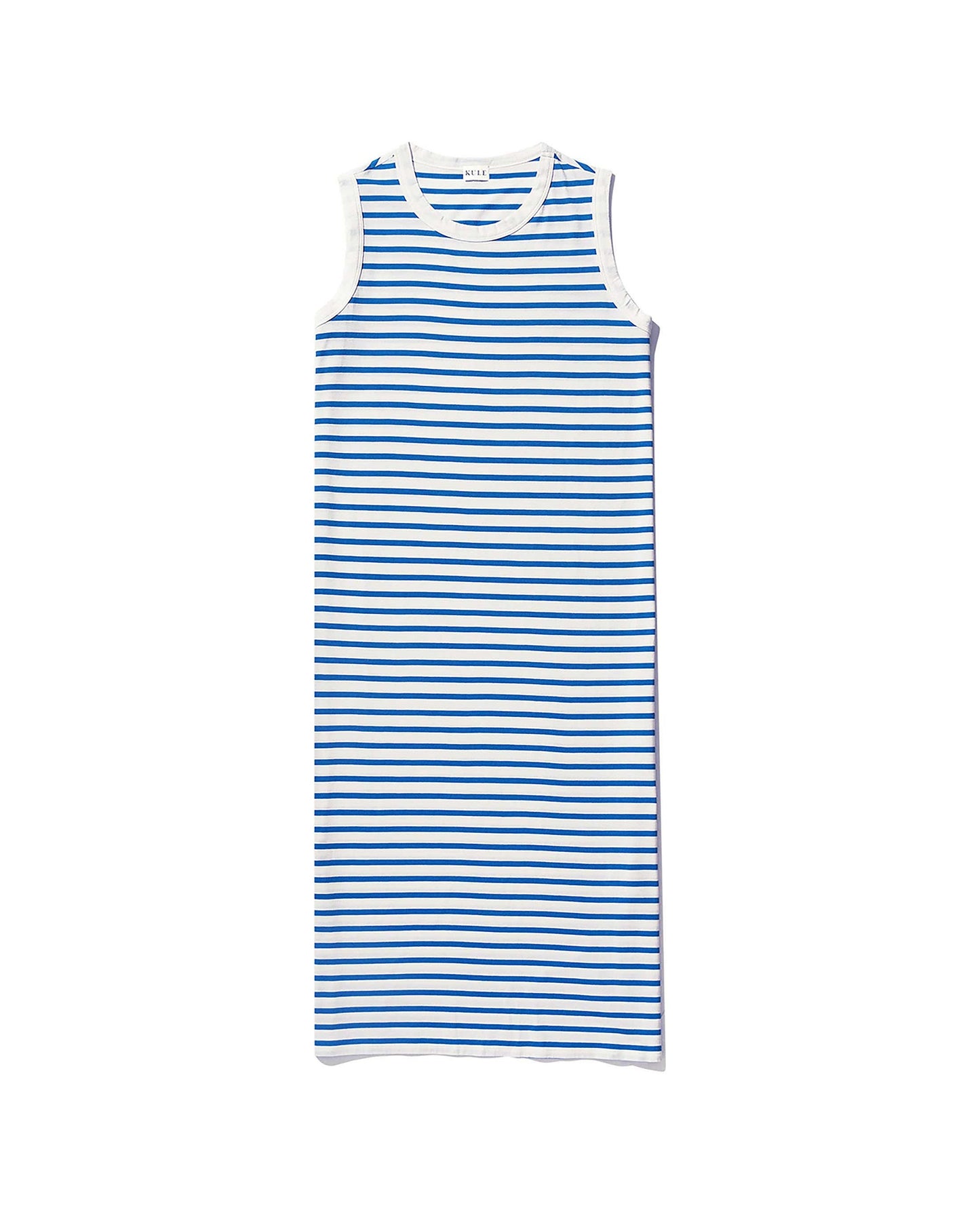 The Tank Dress - White/Royal Blue