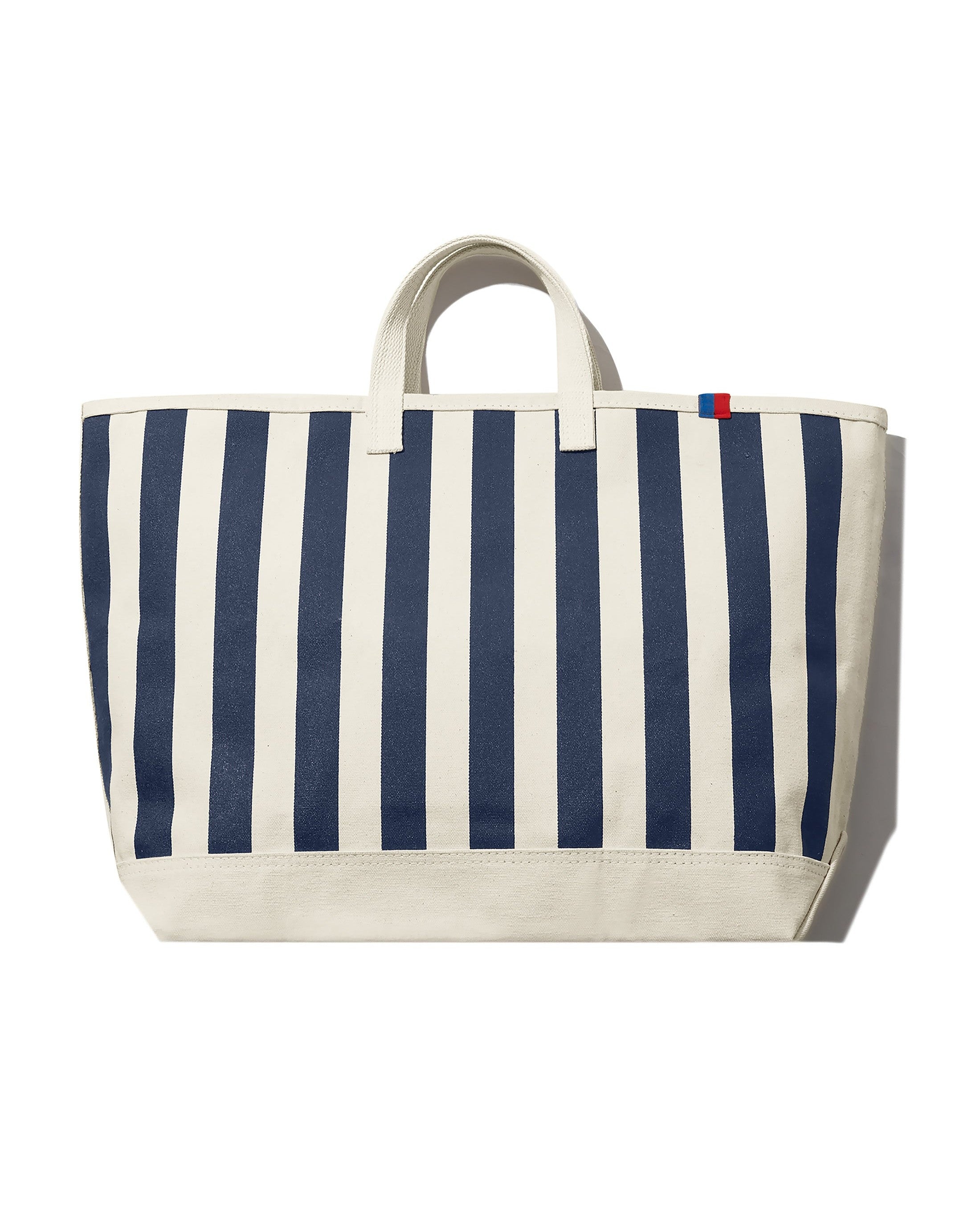 All Over Striped Tote Canvas Navy