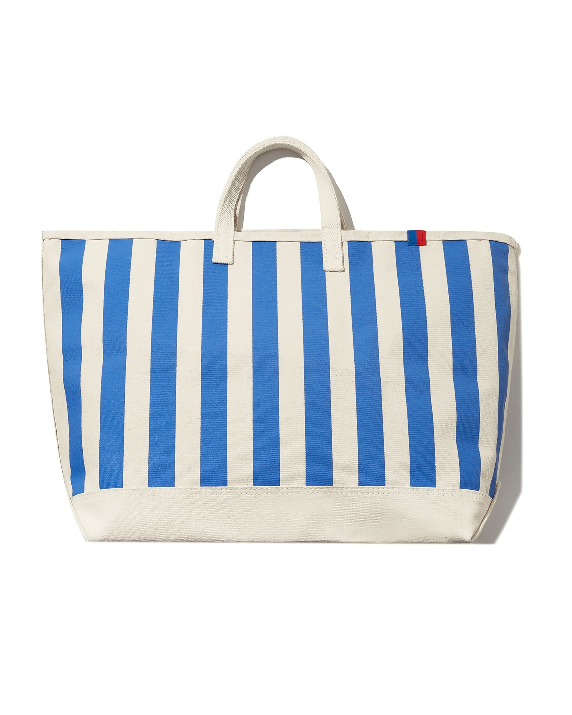 The All Over Striped Tote Canvas/Royal Blue
