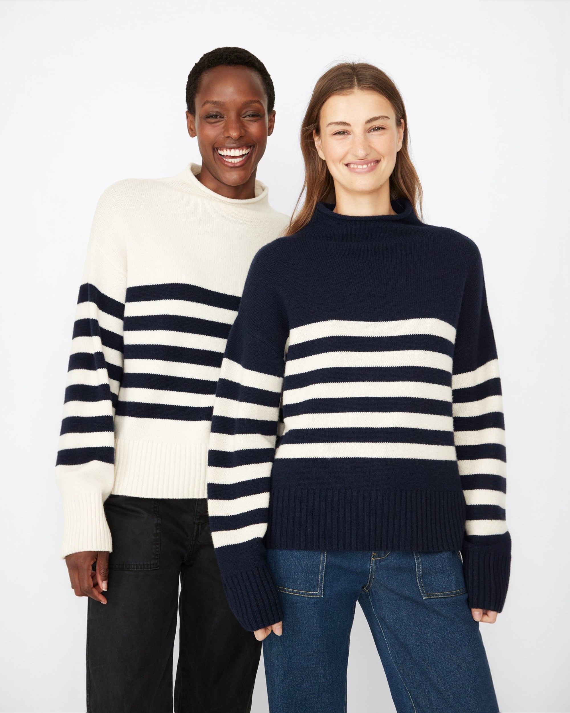 The Lucca - Navy/Cream