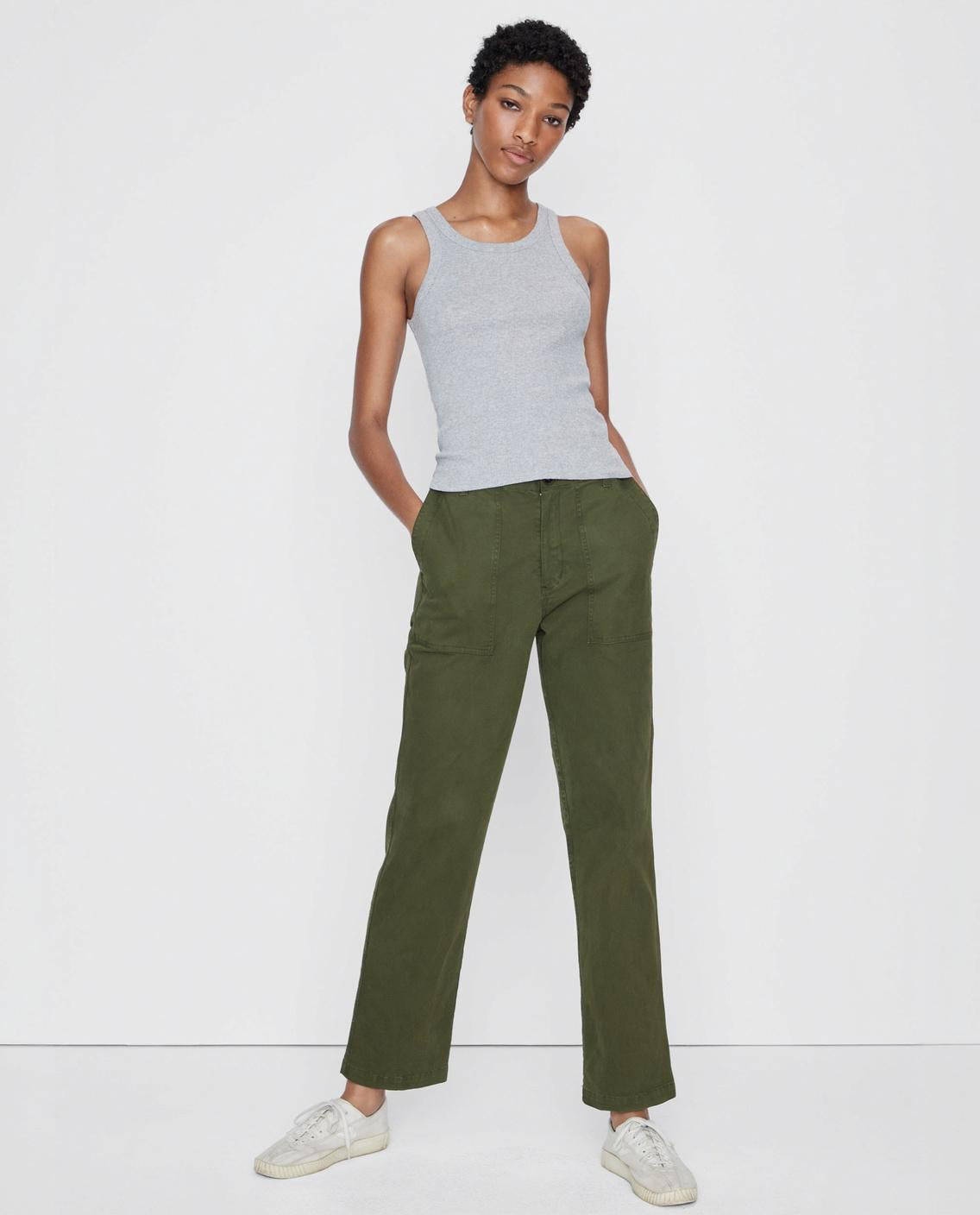 The Ribbed Lenny - Heather Grey