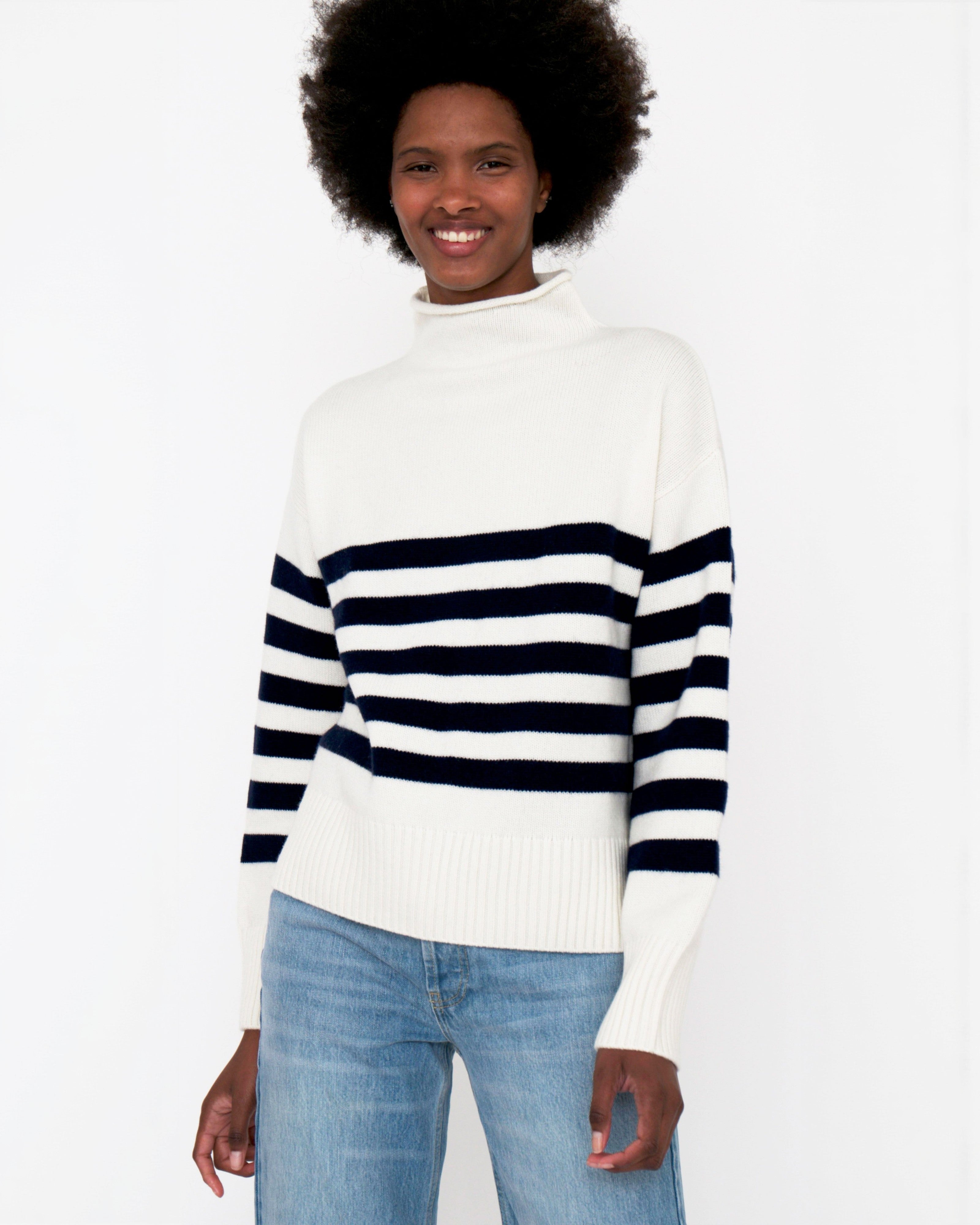 The Lucca - Cream/Navy