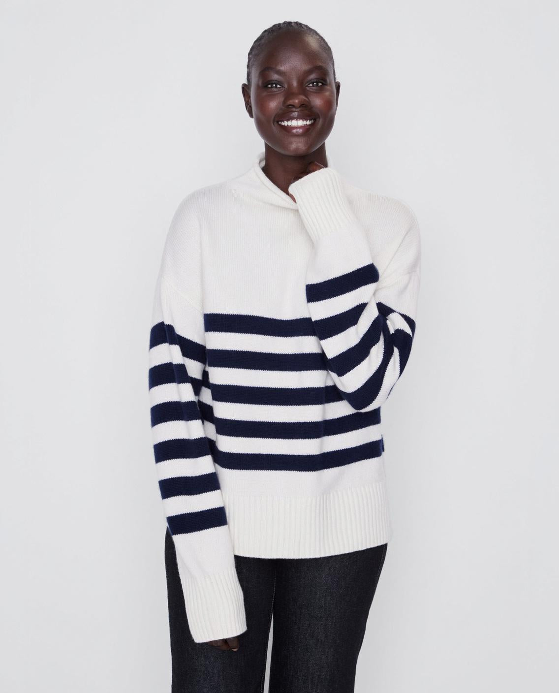 The Lucca - Cream/Navy