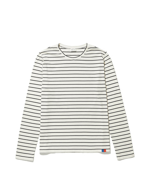 The Striped Modern Long - Cream/Navy Pinstripe – KULE
