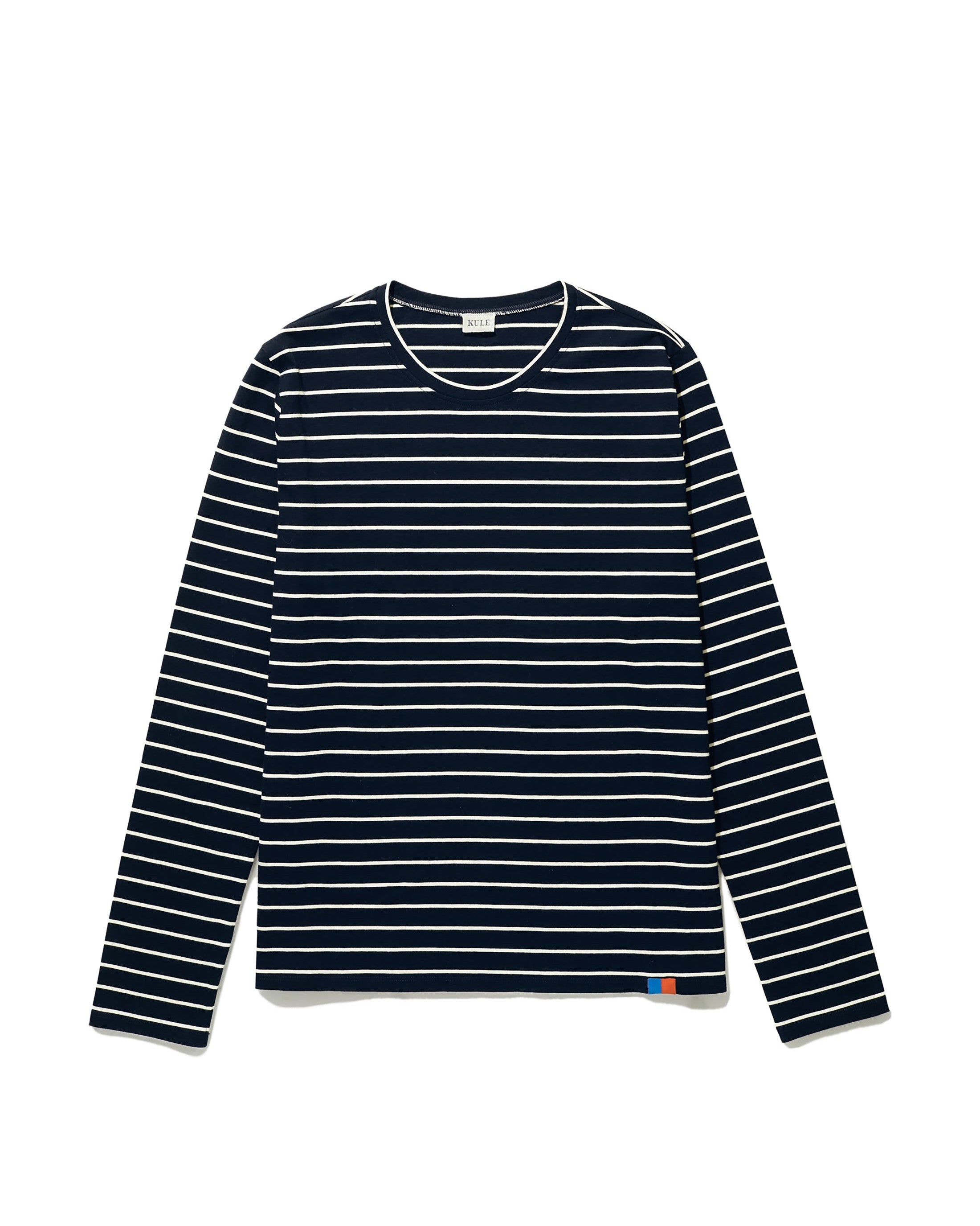 The Modern Long - Navy/Cream Pinstripe