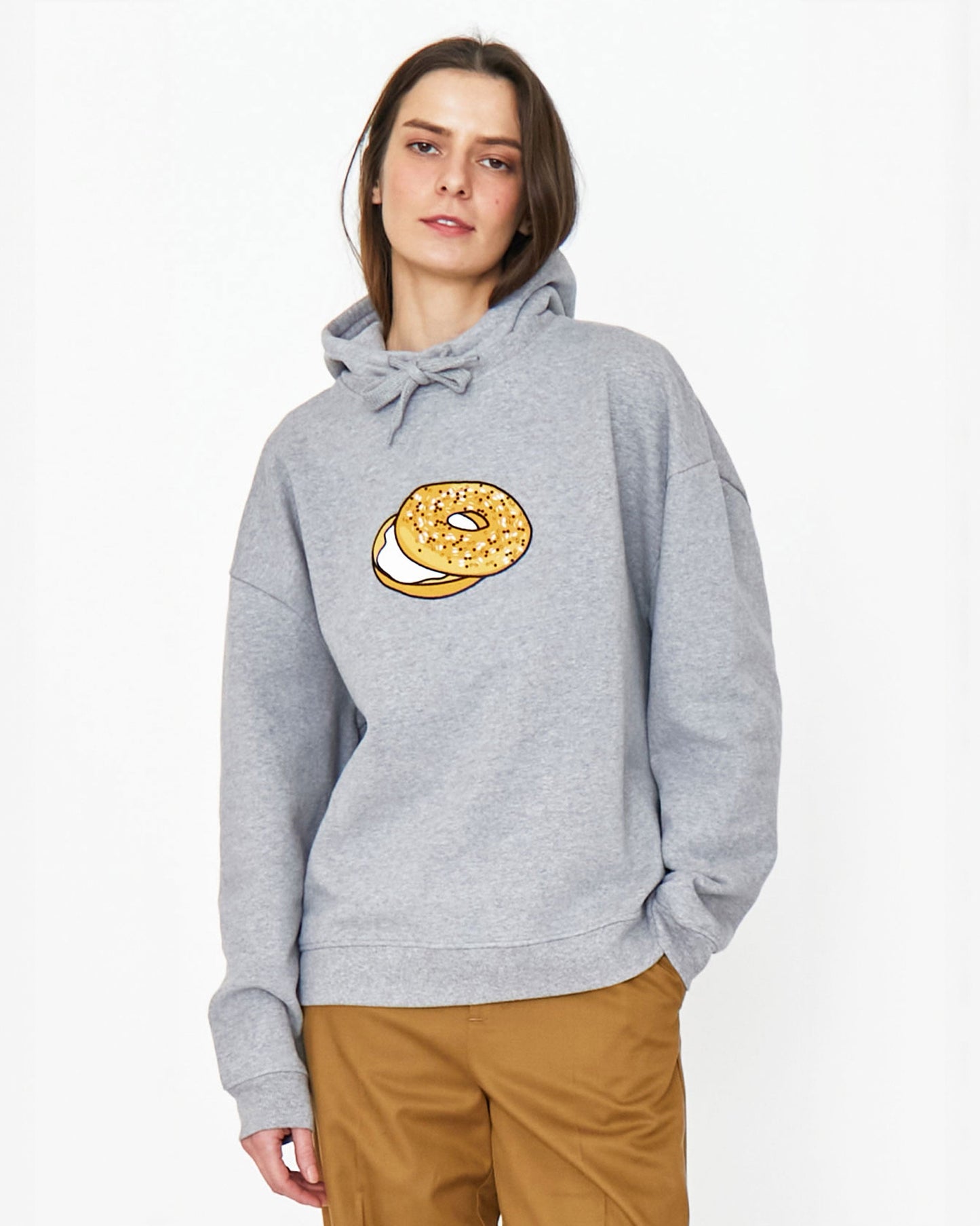 The Oversized Bagel Sweatshirt - Heather Grey