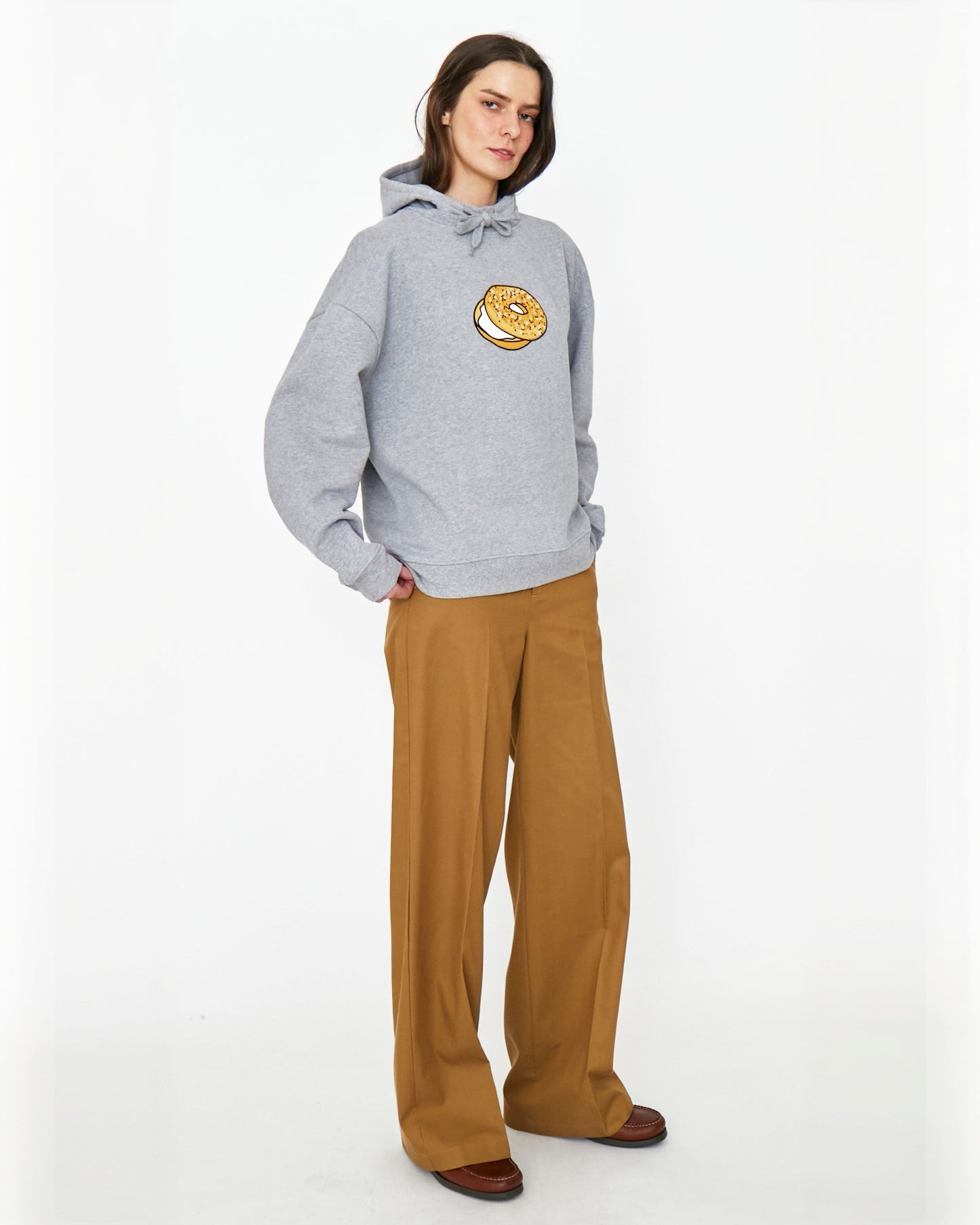 The Oversized Bagel Sweatshirt - Heather Grey