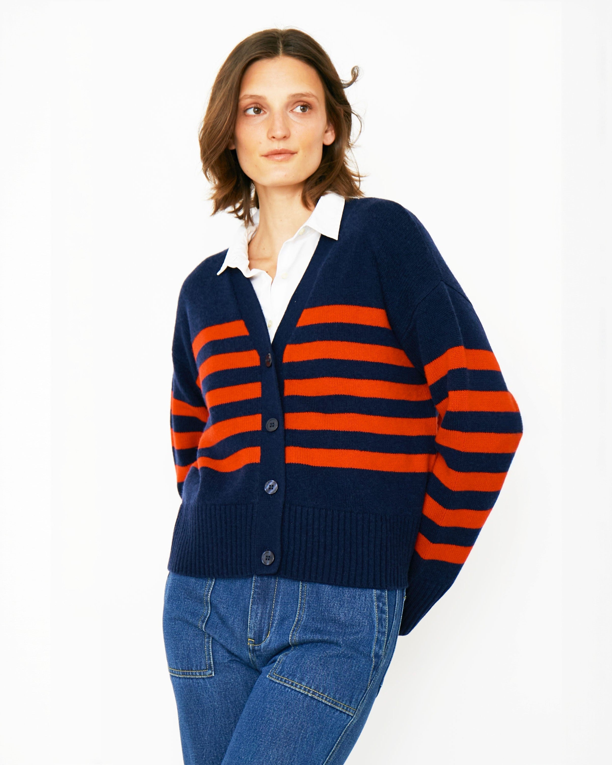 The Raffa - Navy/Poppy