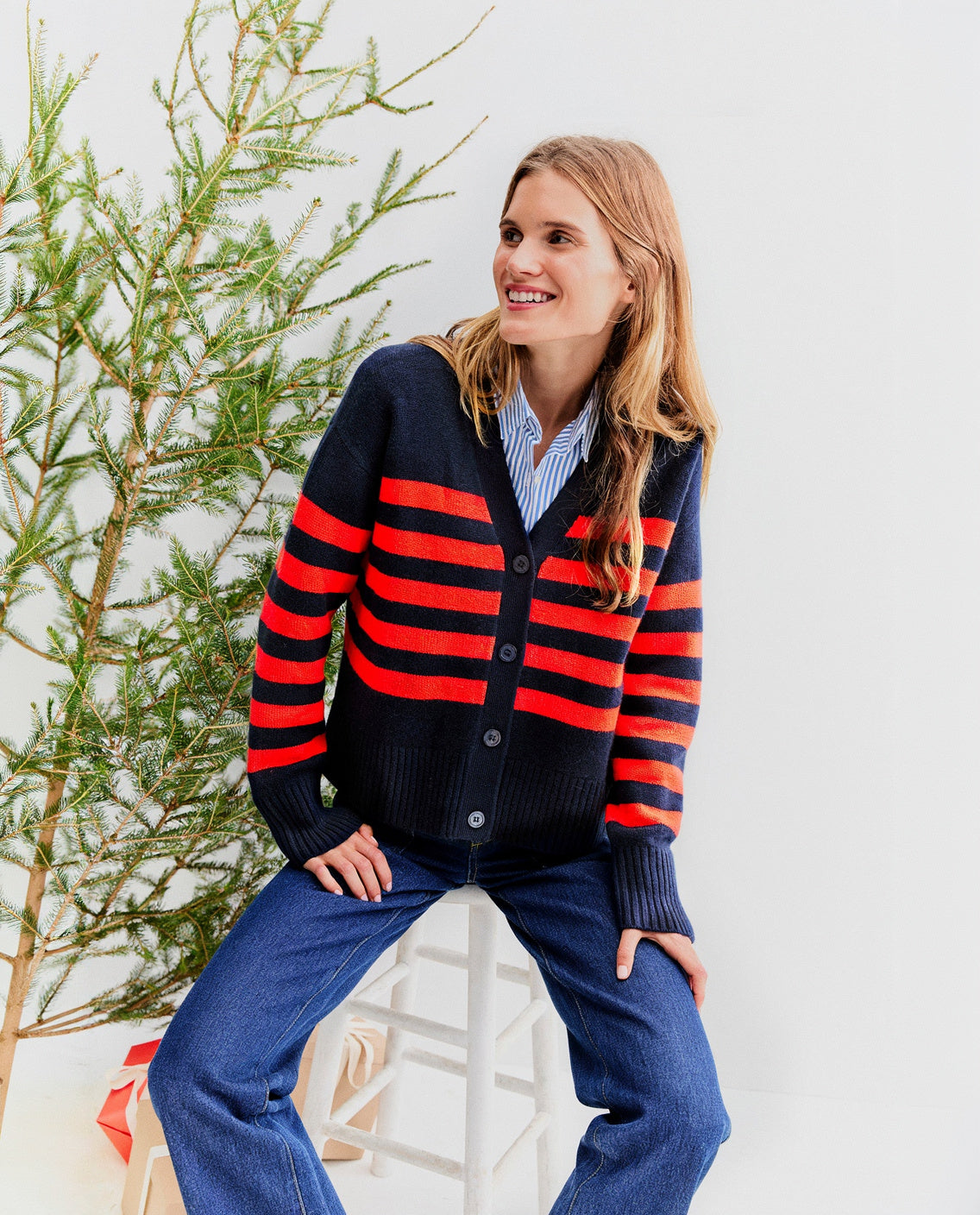 The Raffa - Navy/Poppy