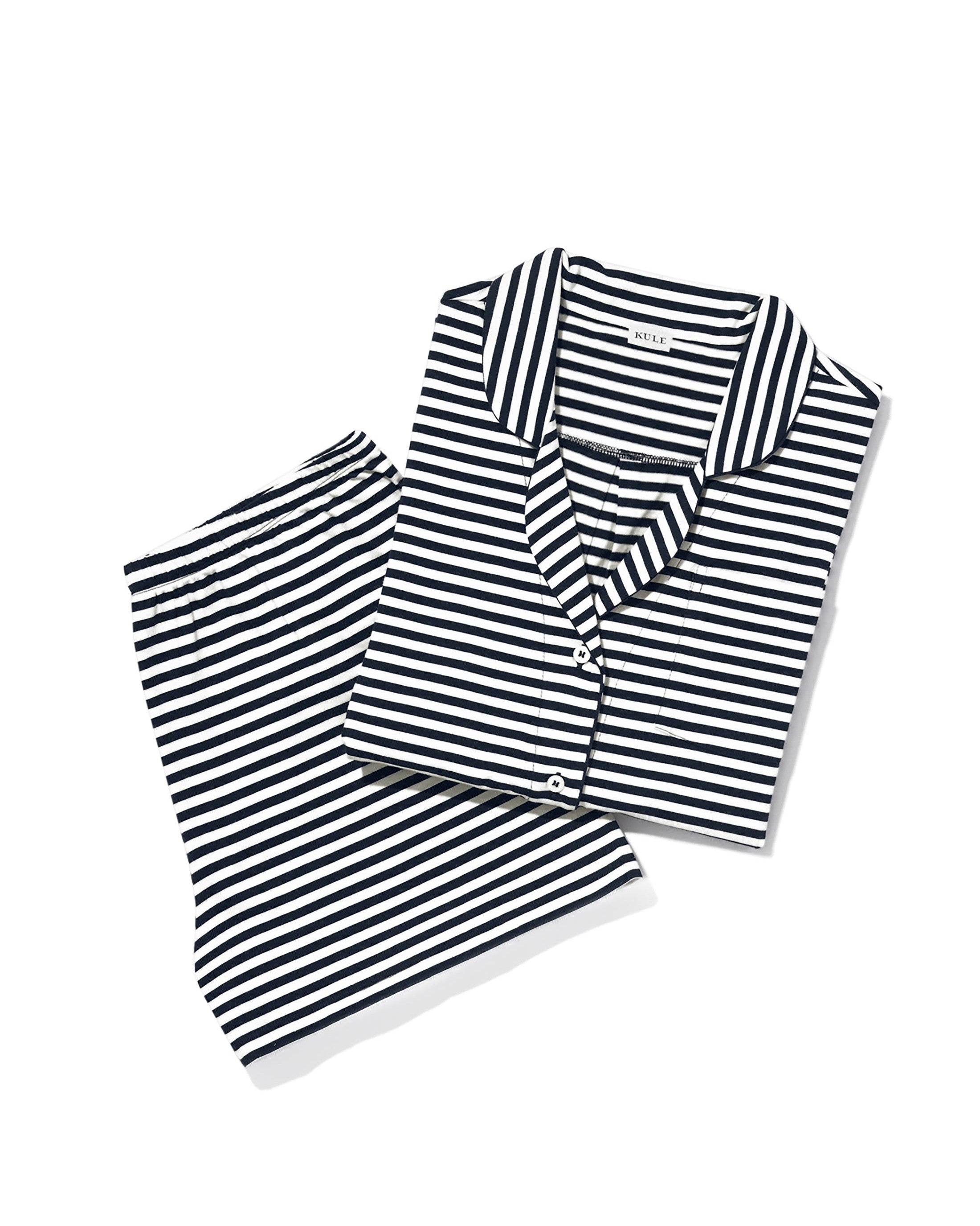 The Short PJ Set - Navy/White