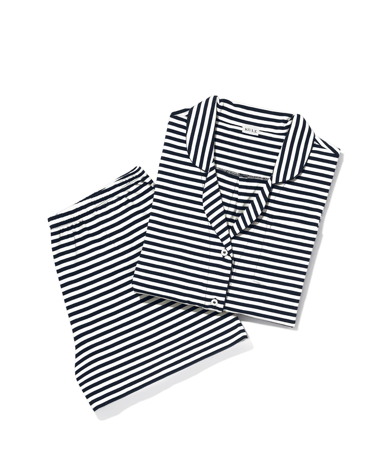 The Short PJ Set - Navy/White