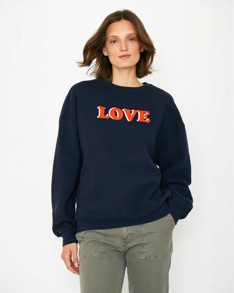 The Oversized LOVE Sweatshirt - Navy