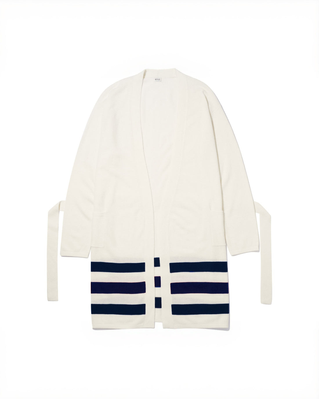 The Cashmere Blend Robe - Cream/Navy – KULE