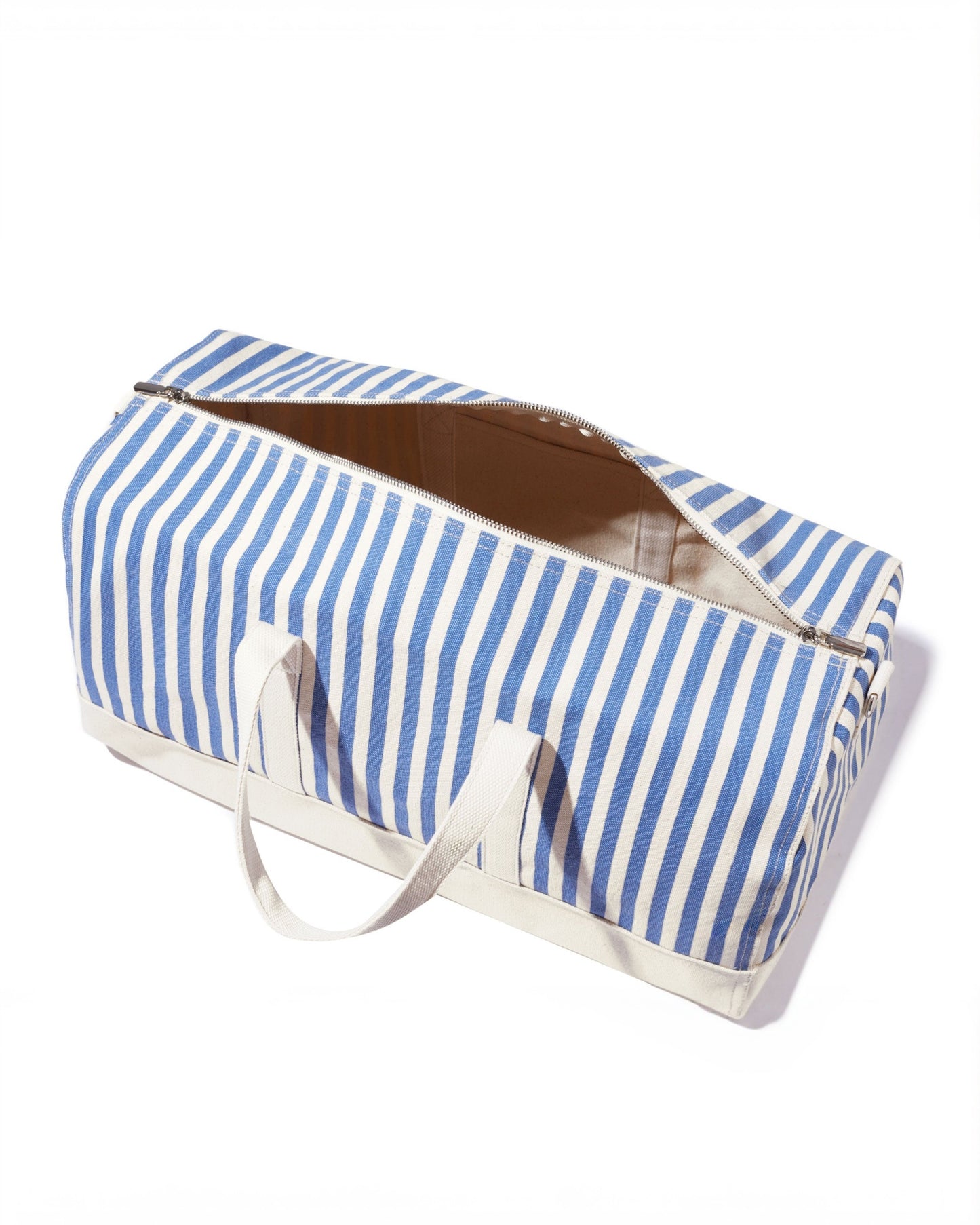 The All Over Striped Duffle Bag - Royal Blue/Canvas Mini Stripe