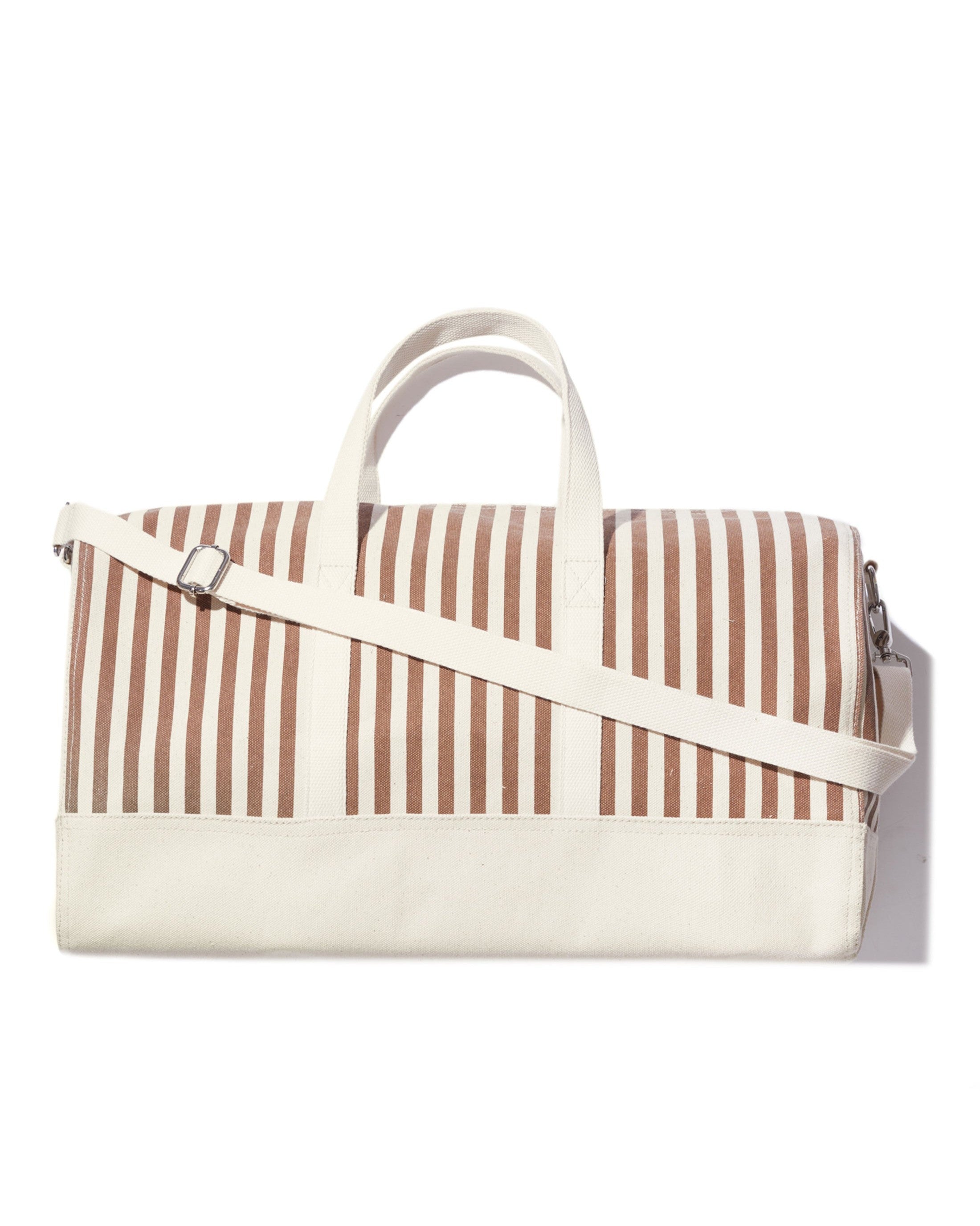 The All Over Striped Duffle Bag Sand/Canvas Mini Stripe – KULE