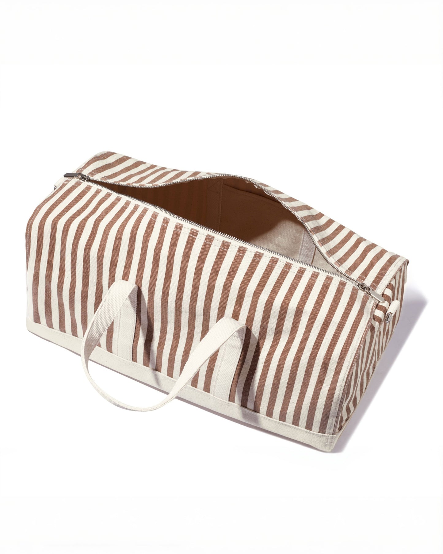 The All Over Striped Duffle Bag - Sand/Canvas Mini Stripe