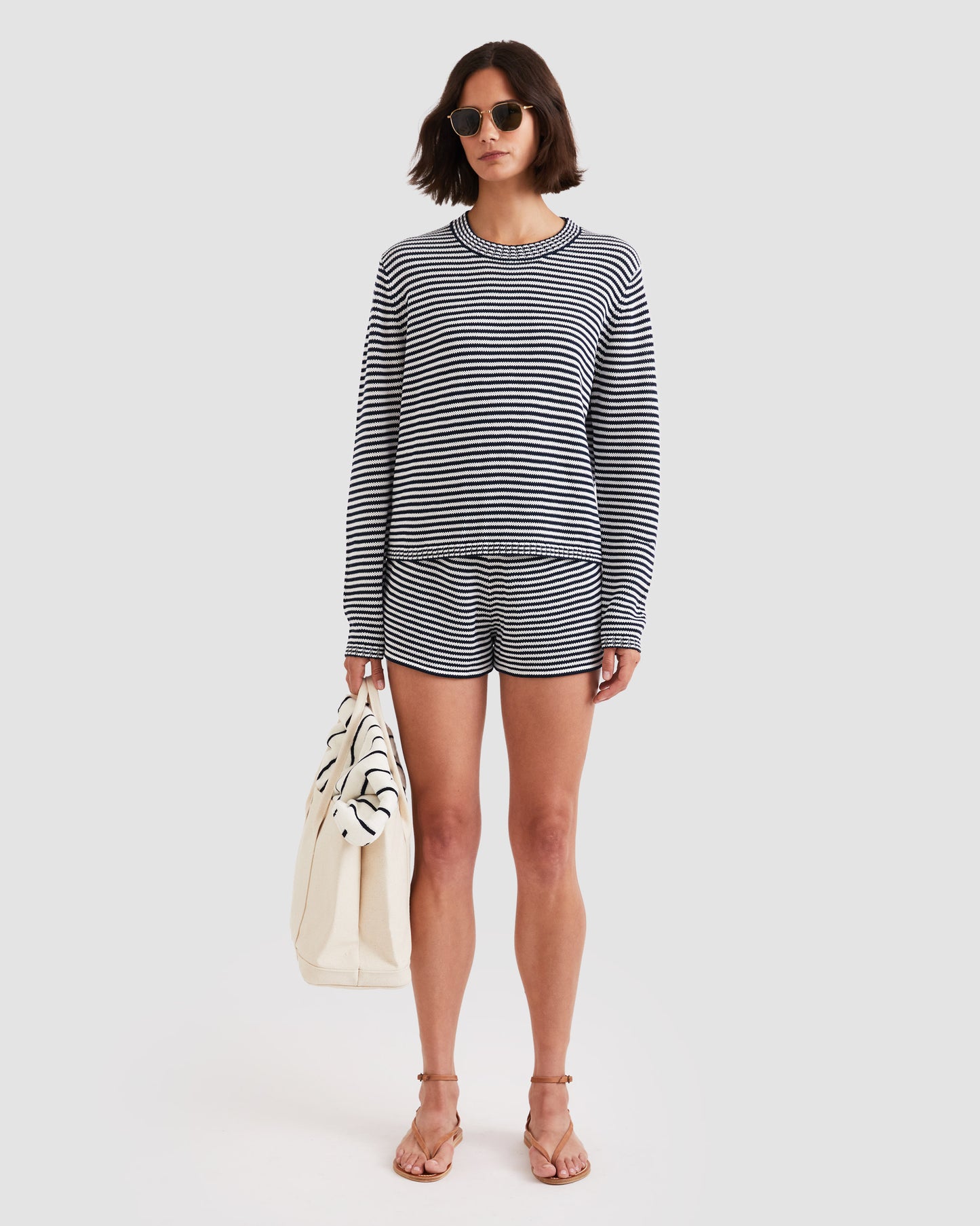 The Agnes - Navy/White