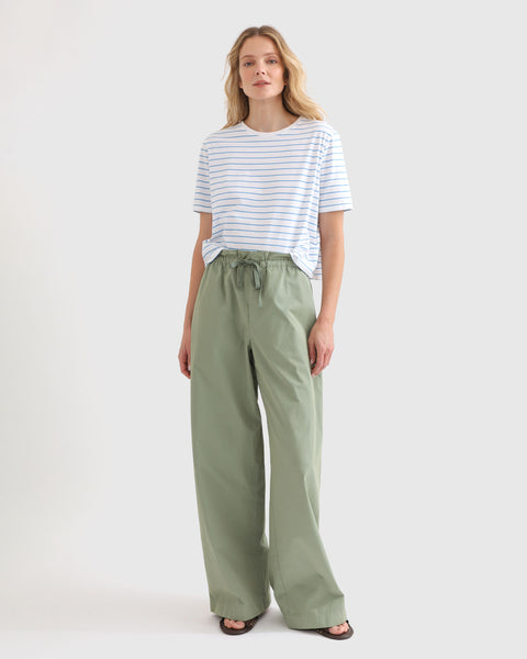The Brentwood - White/Azzuro Pinstripe