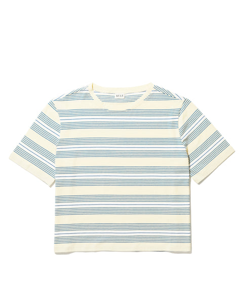The Brentwood - Cream/Blue Multistripe