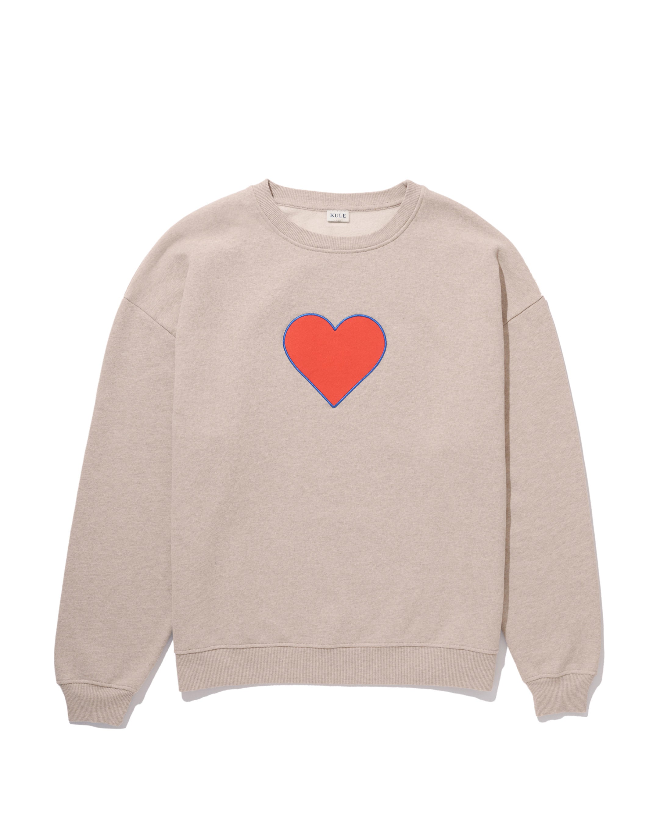 The Oversized Heart Sweatshirt - Oatmeal Heather