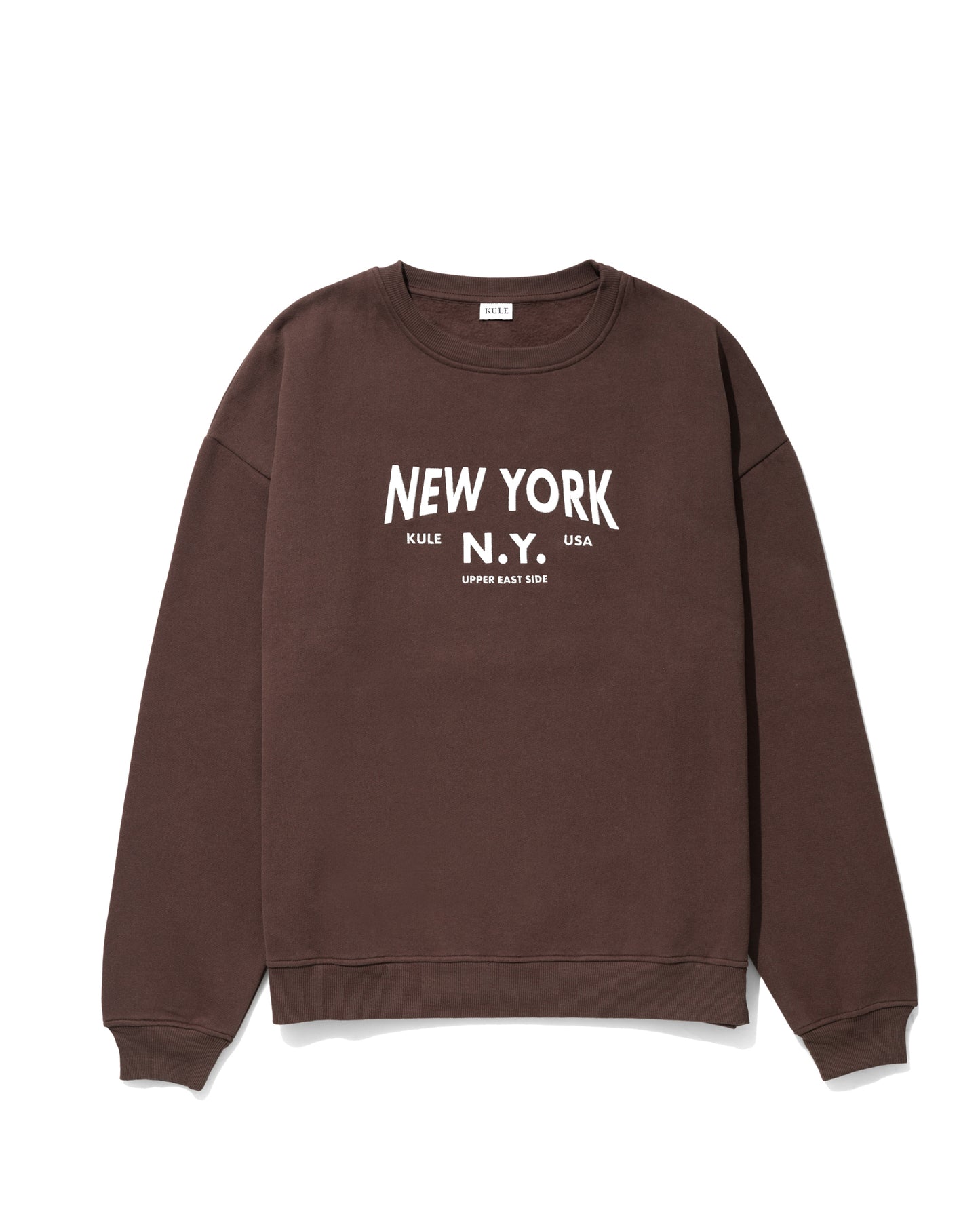 The Oversized New York NY Sweatshirt - Coffee