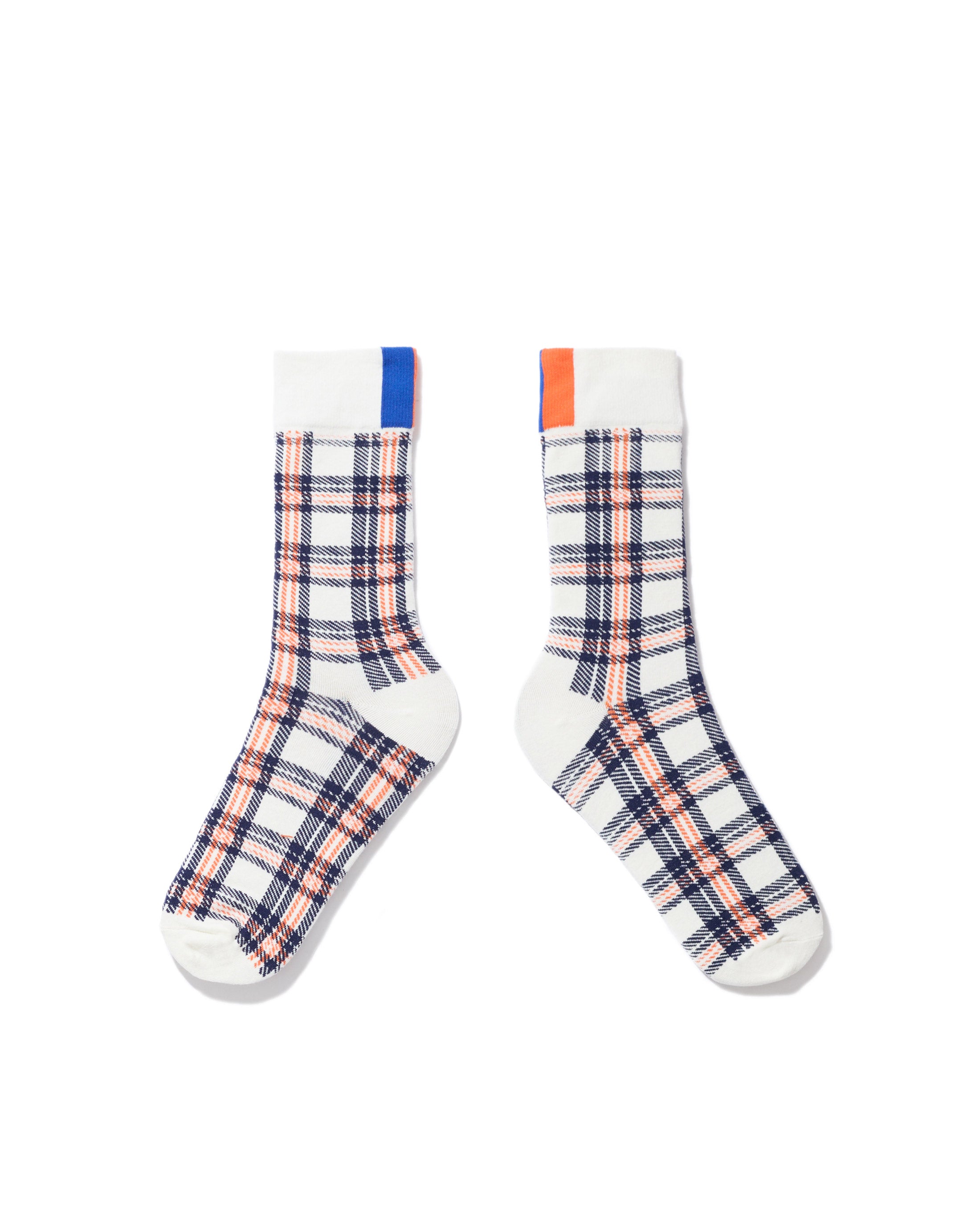 The Women's Plaid Dress Sock - Cream Plaid