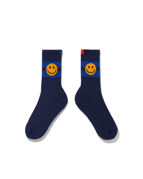 The Women's Smile Sock - Navy/Royal Blue