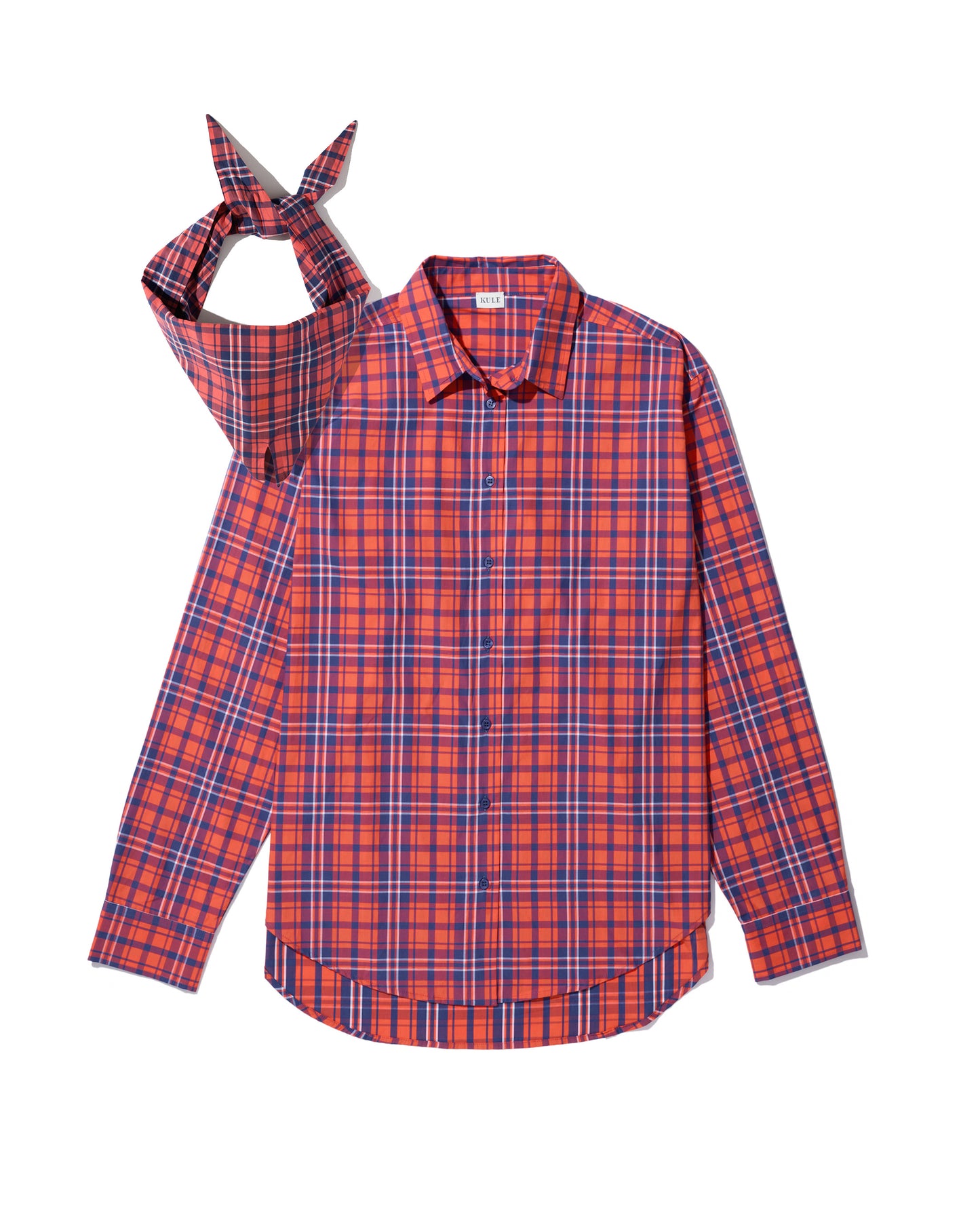 The Shellona - Poppy/Navy Plaid