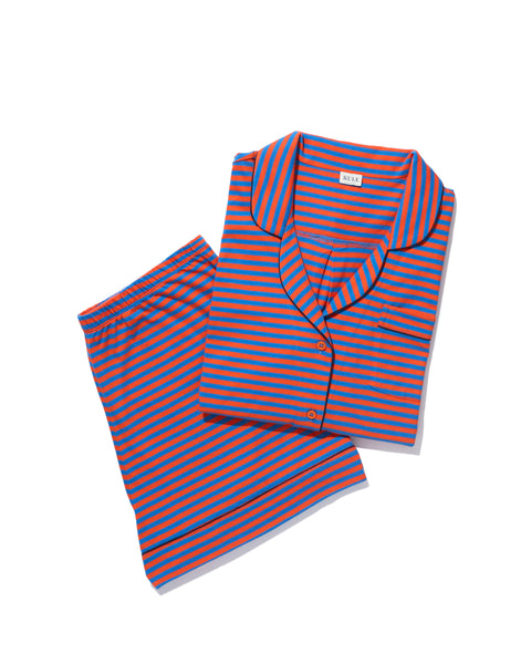 The Short PJ Set - Poppy/Royal