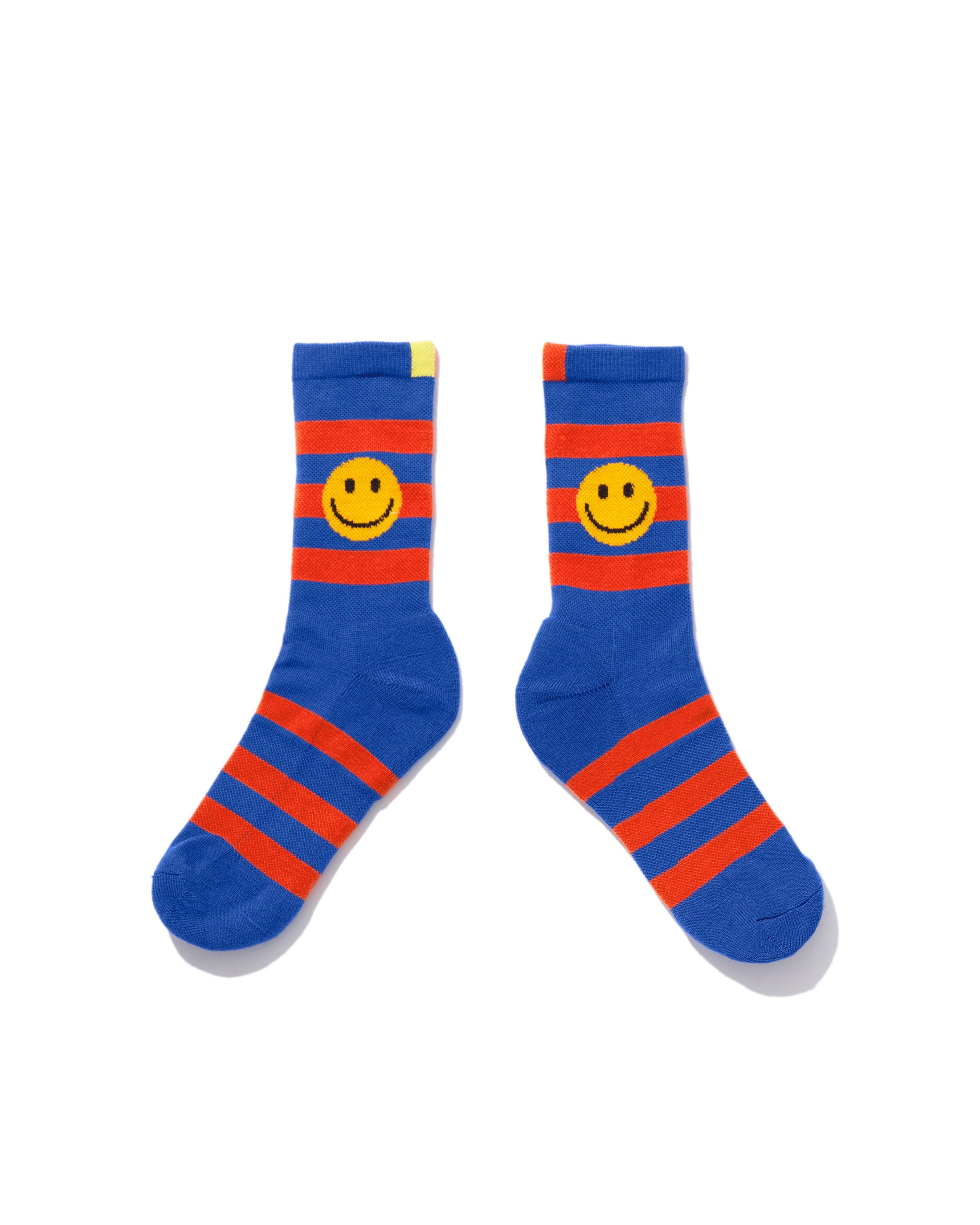 The Women's Striped Smile Sock - Royal/Poppy