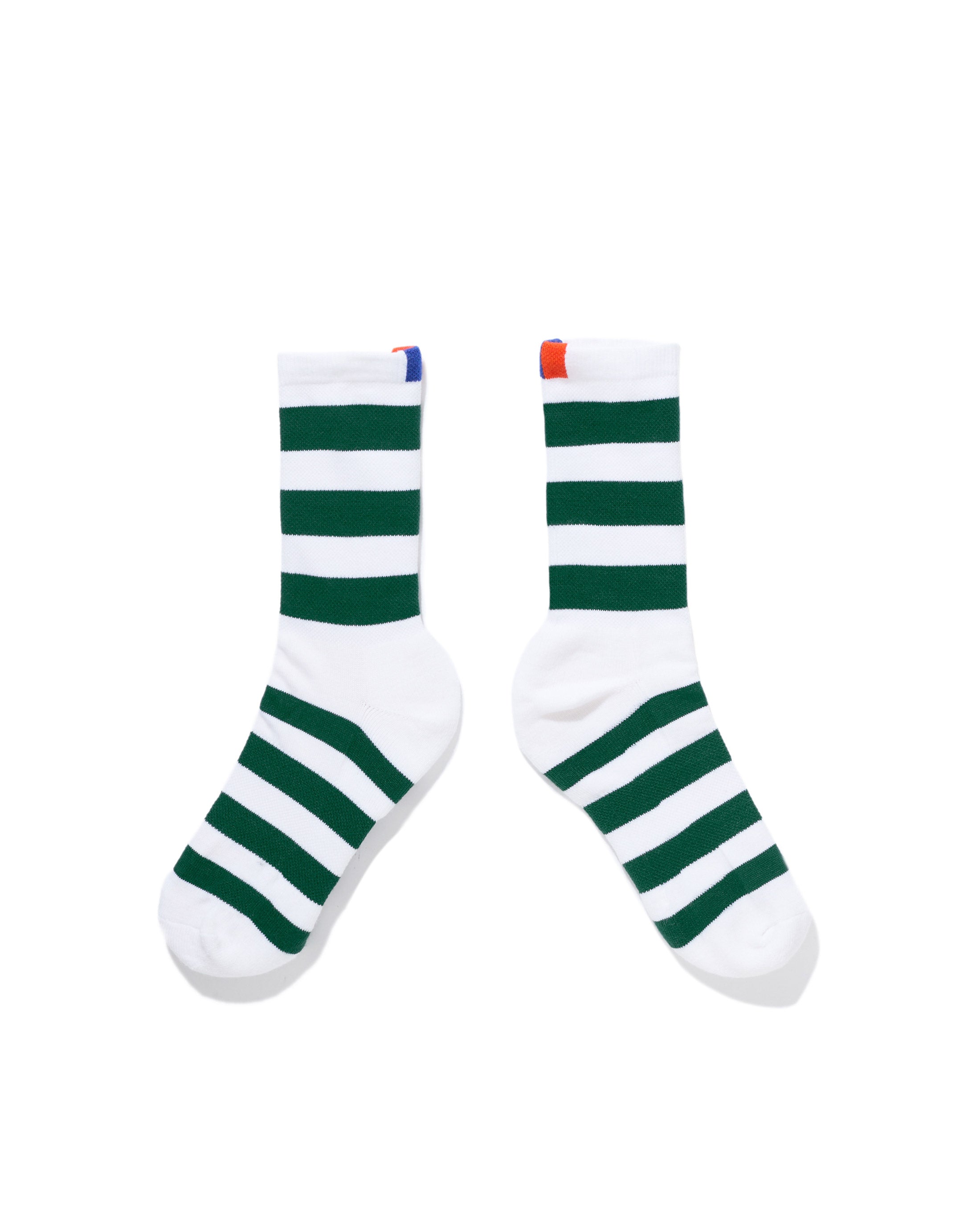 Striped Sock White Green