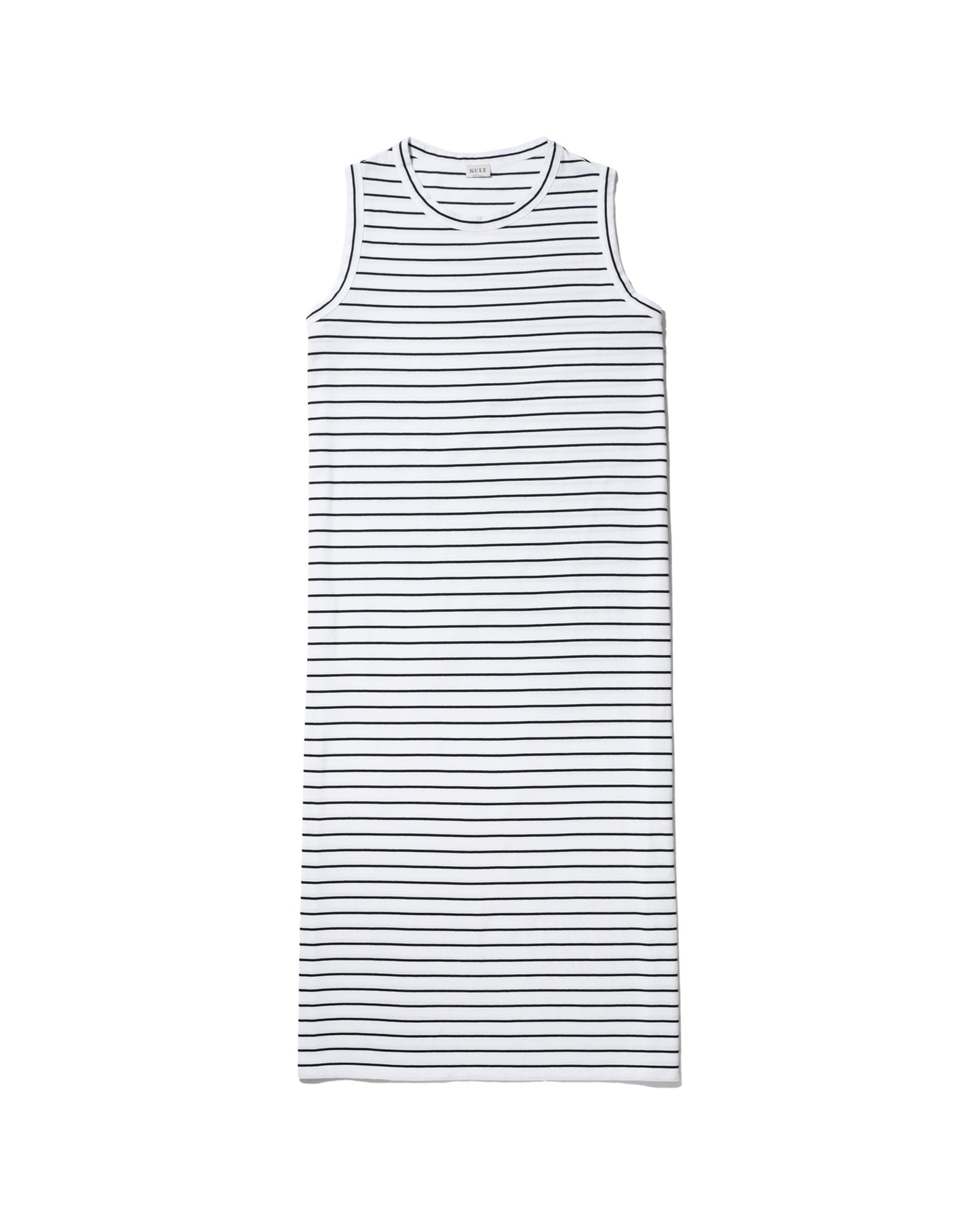 The Tank Dress - White/Navy Pinstripe