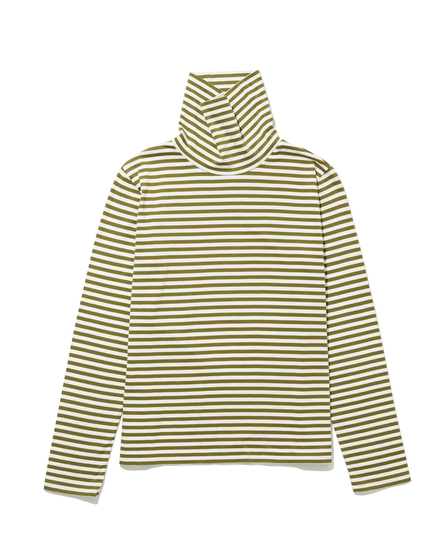The Turtleneck - Olive/Cream Ministripe