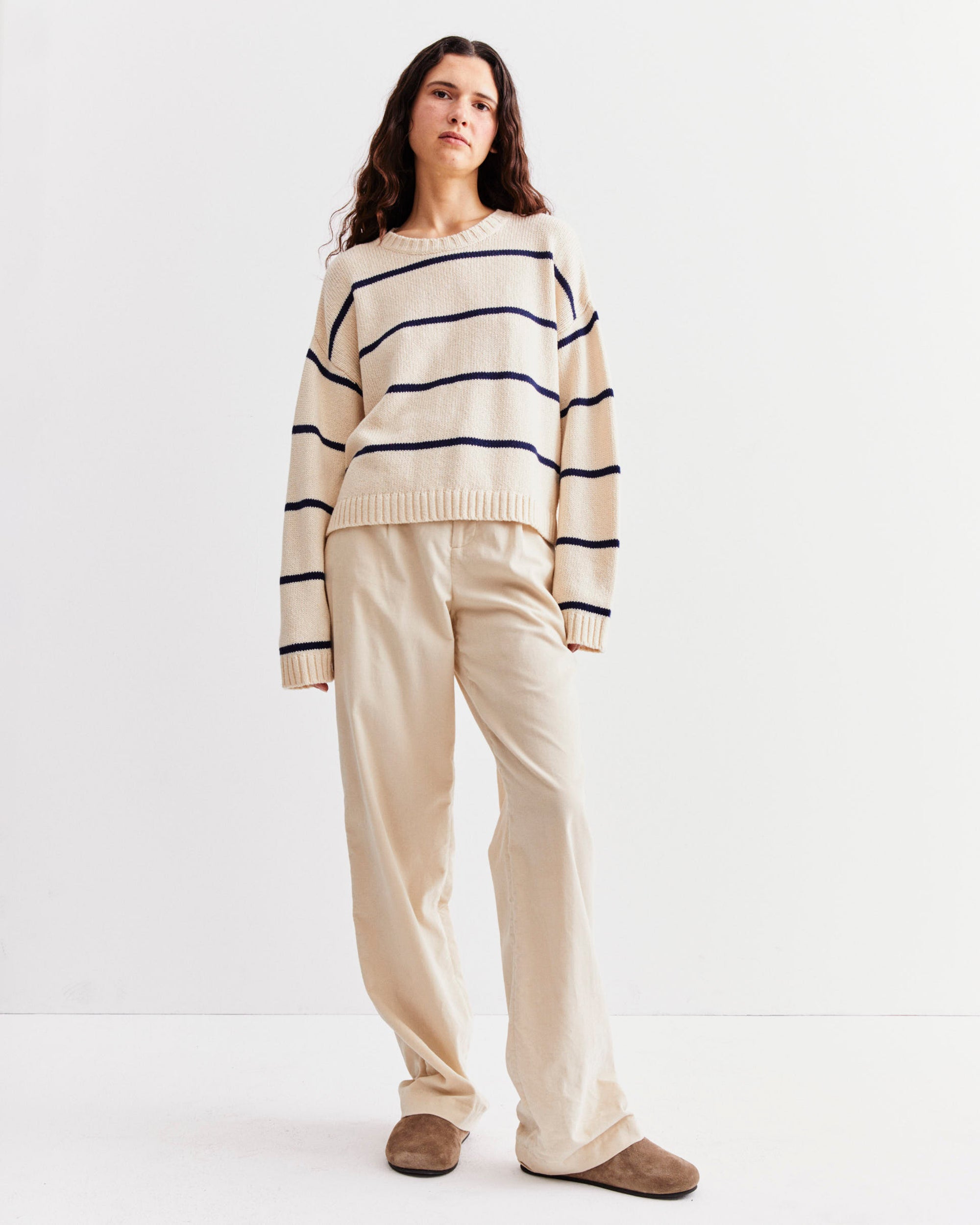 The Lena - Cream/Navy