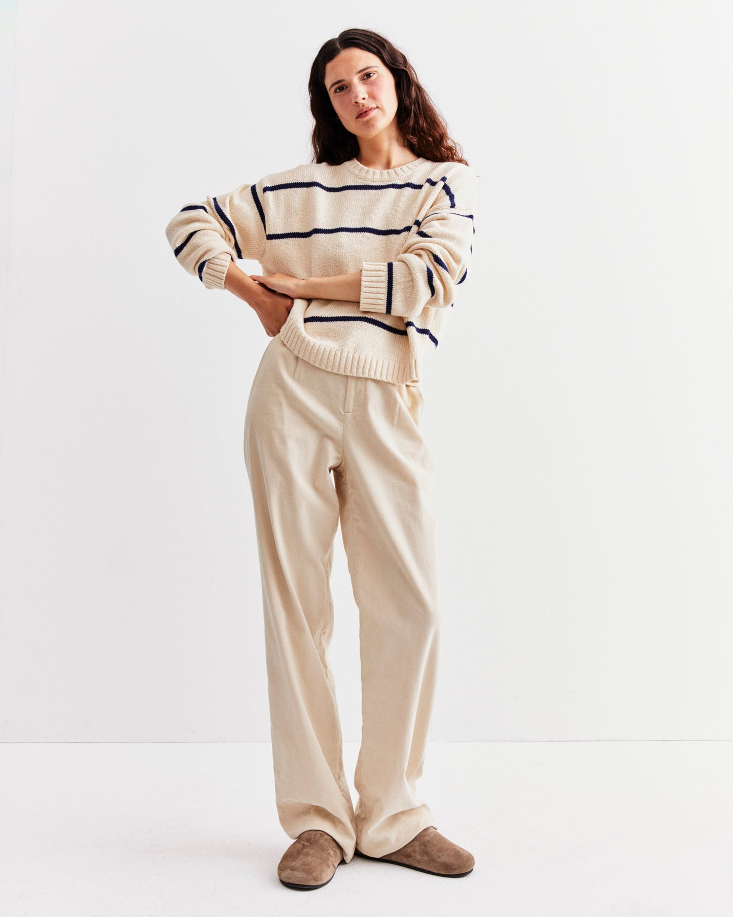 The Lena - Cream/Navy