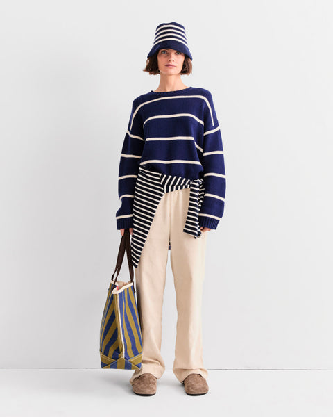 The Lena - Navy/Cream